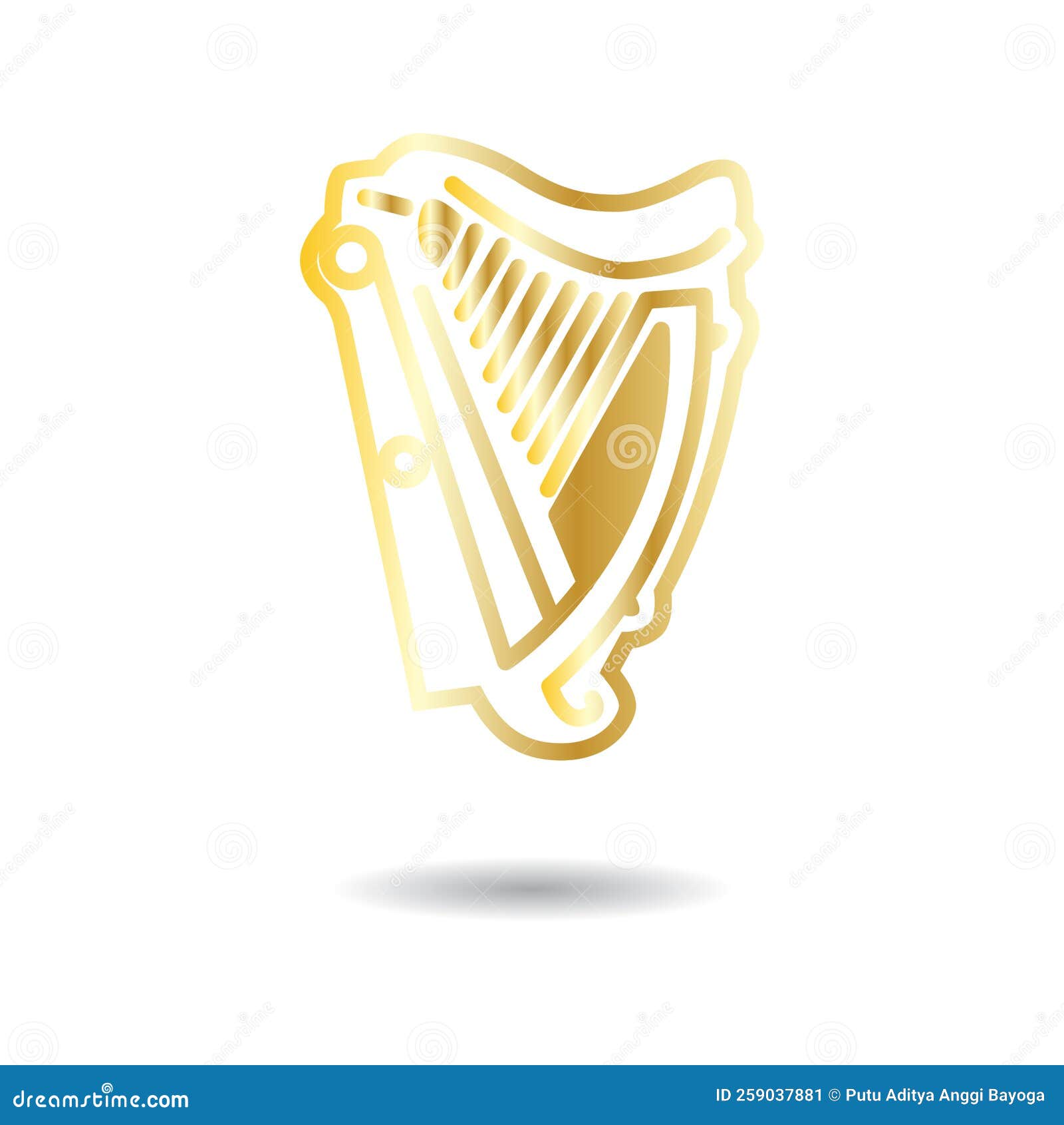 Logotipo De Harpa Dorada