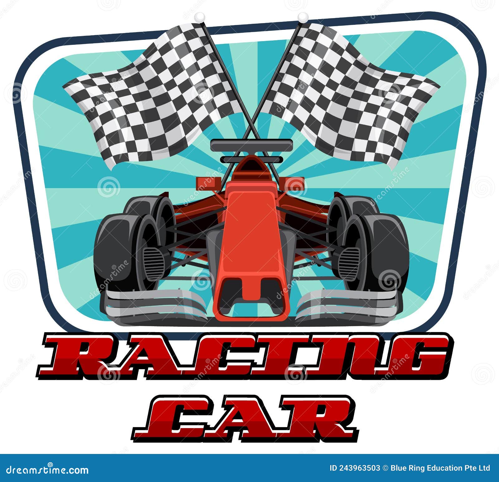 Logotipo do carro de corrida