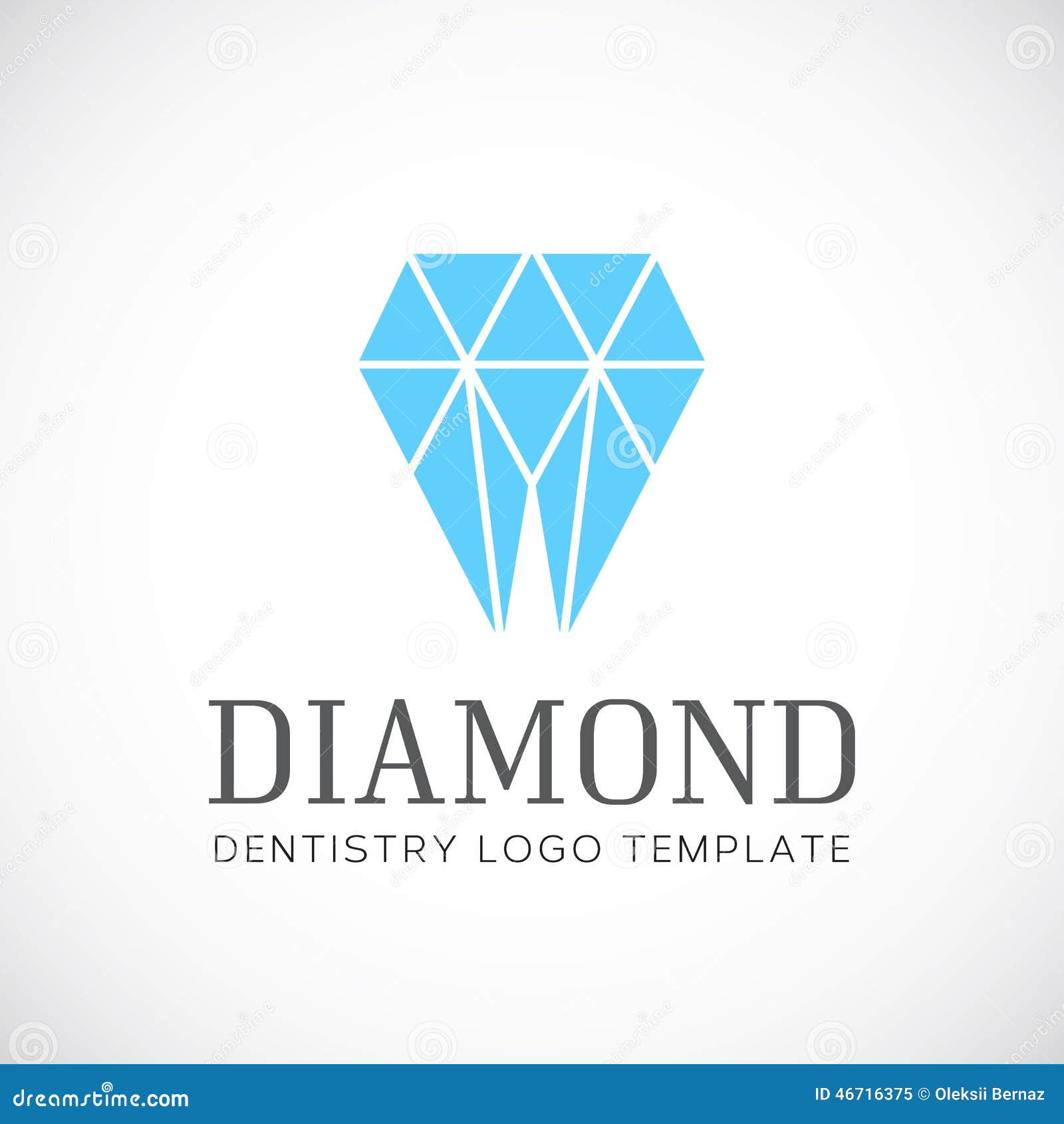 Logotipo De Diamond Dentistry Tooth Abstract Vector Ilustración del