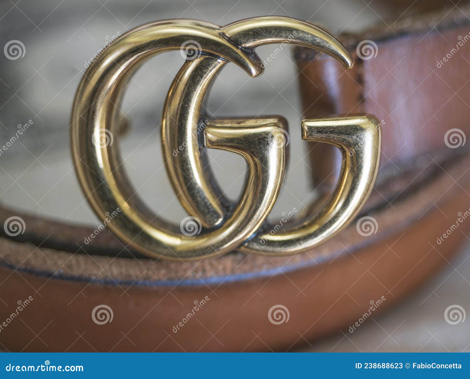 Logotipo De Gucci Dorado En Metal En Primer Plano Foto de archivo editorial  - Imagen de fondo, exclusivo: 238688623