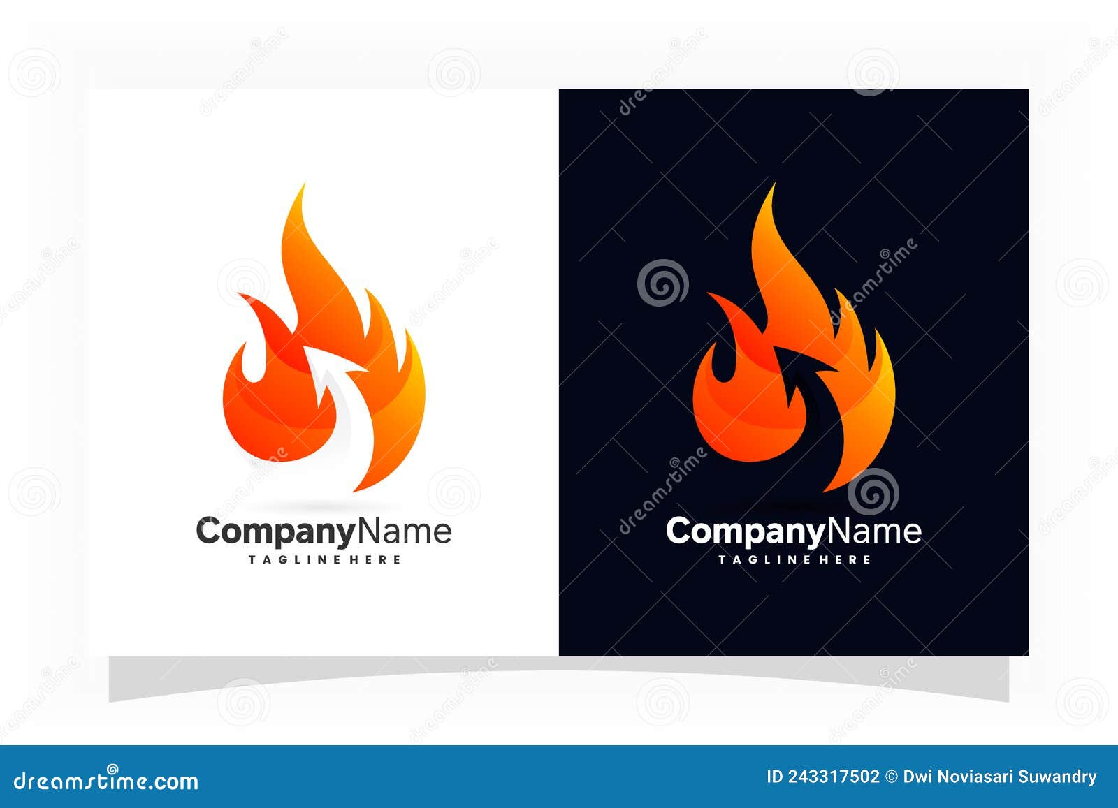 Flame - ilustração do conceito de logotipo vetorial. Sinal de fogo