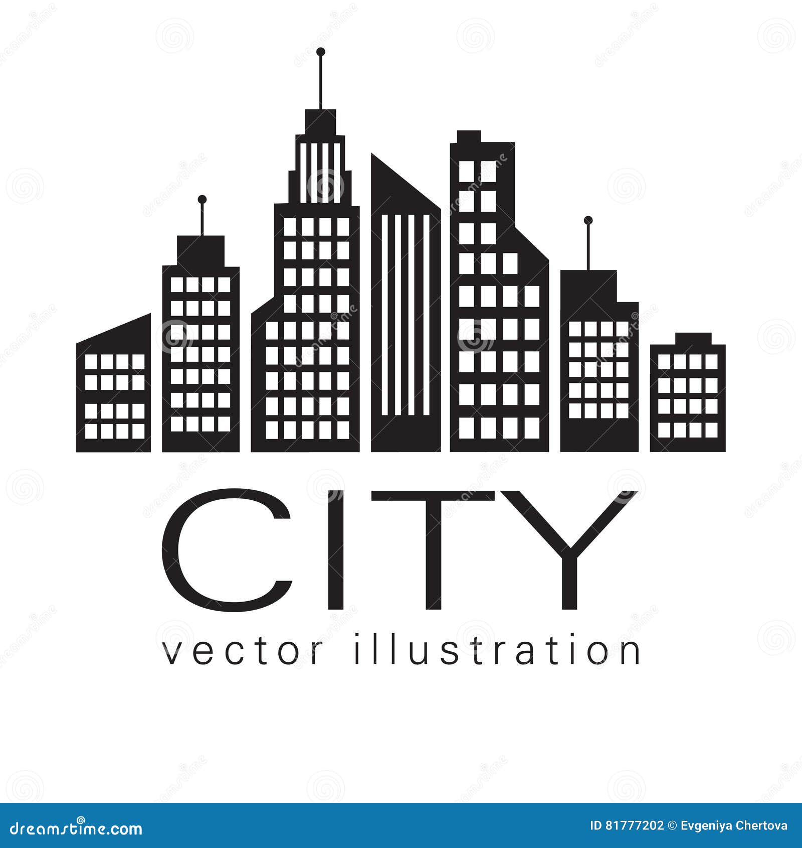 Logotipo De La Ciudad, Icono Web Vectorial De Edificio Ilustración del  Vector - Ilustración de fondo, negocios: 81777202, image size:1600x1690