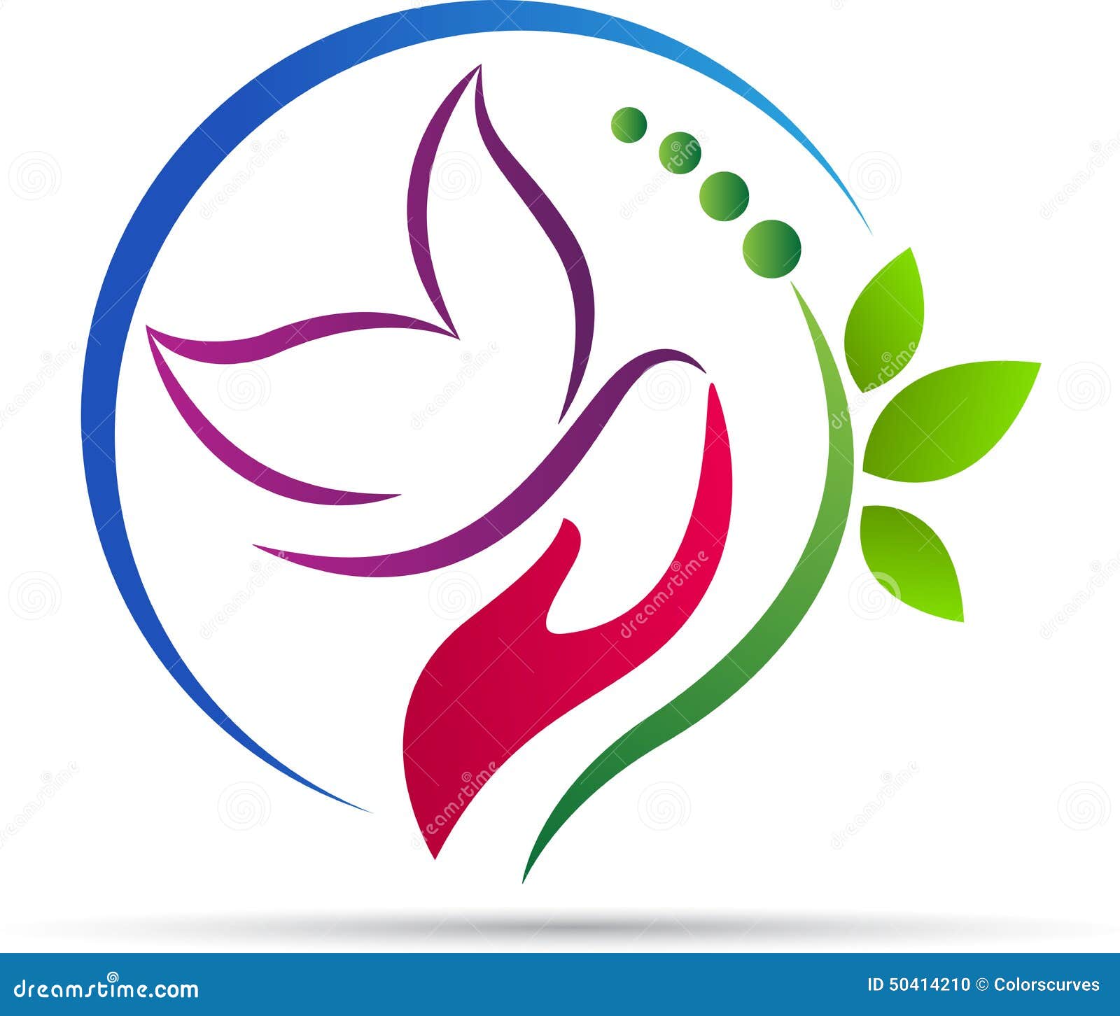 Logotipo De La Mariposa De La Mano Ilustración del Vector Ilustración