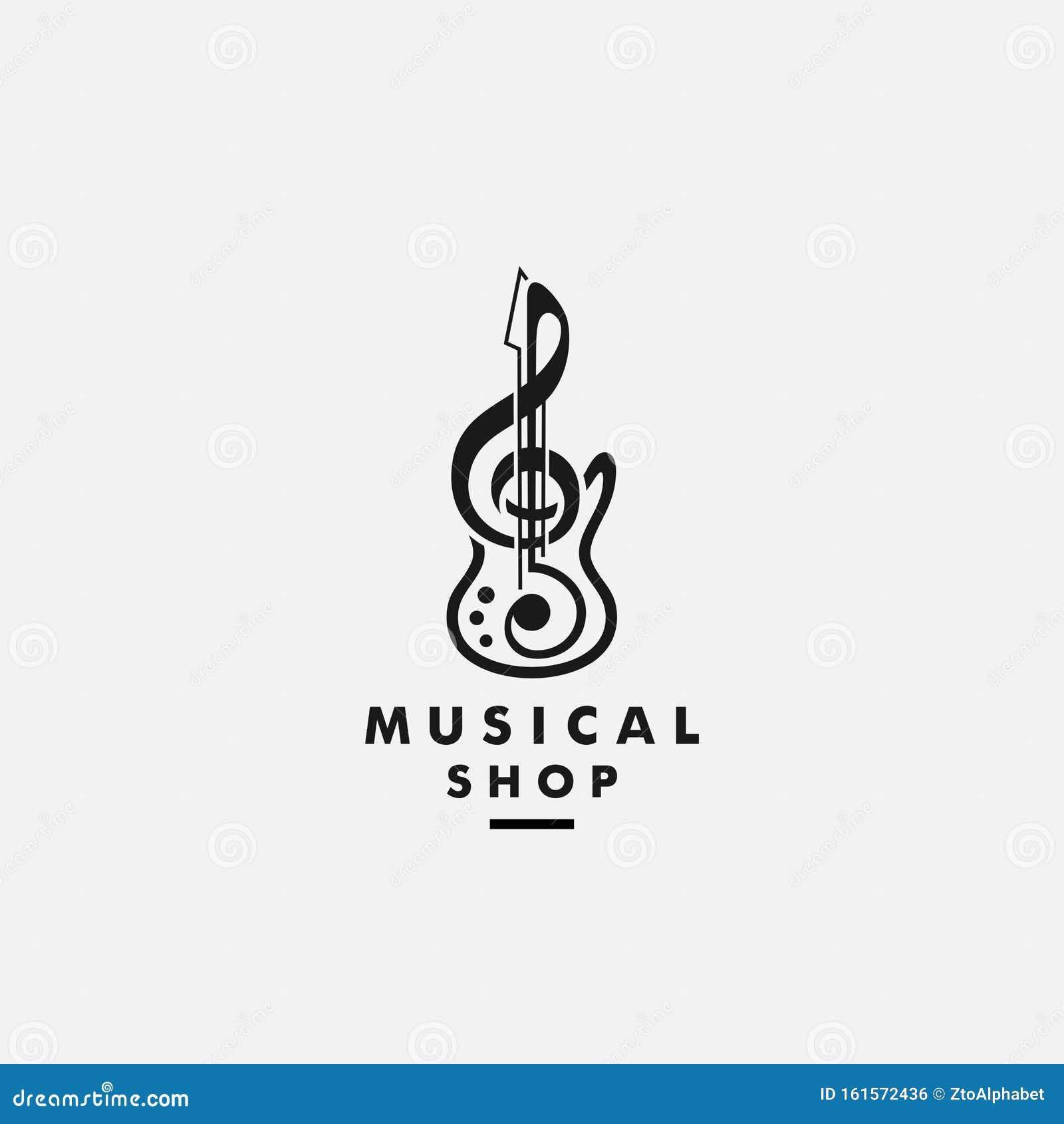 Logotipo De La Tienda De Instrumentos Musicales Ilustración del Vector -  Ilustración de teclado, clase: 161572436