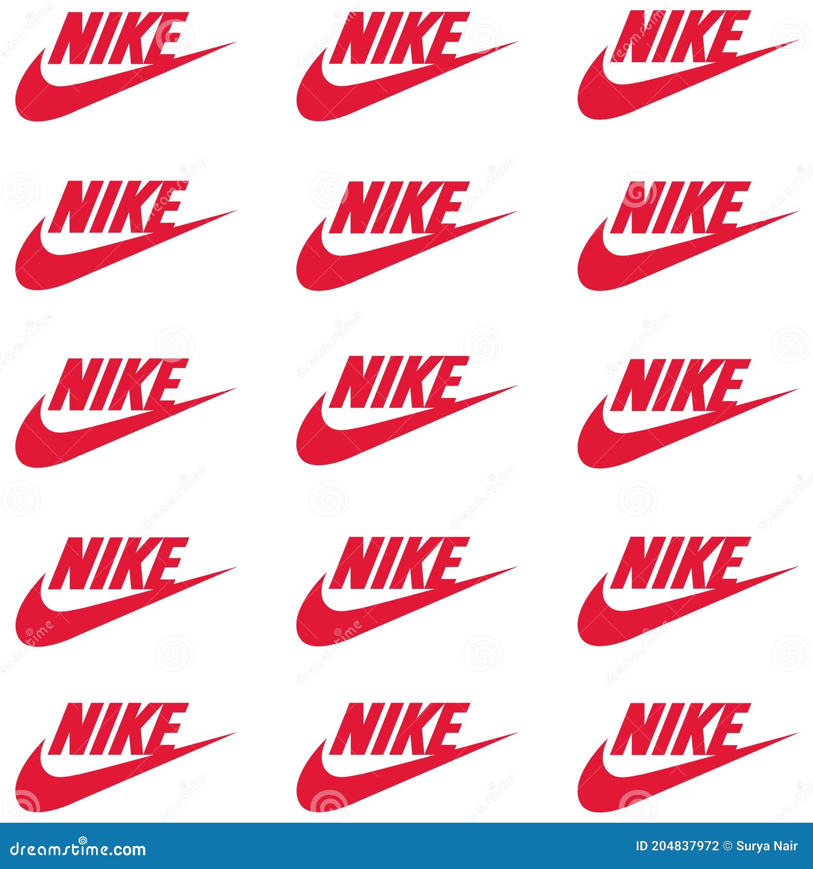 Logotipo De Nike Impreso En Papel Blanco. Nike Inc. Es Una Corporación Multinacional Americana Que Se Dedica a De Ropa De Fotografía editorial - de negocios, industria: 204837972