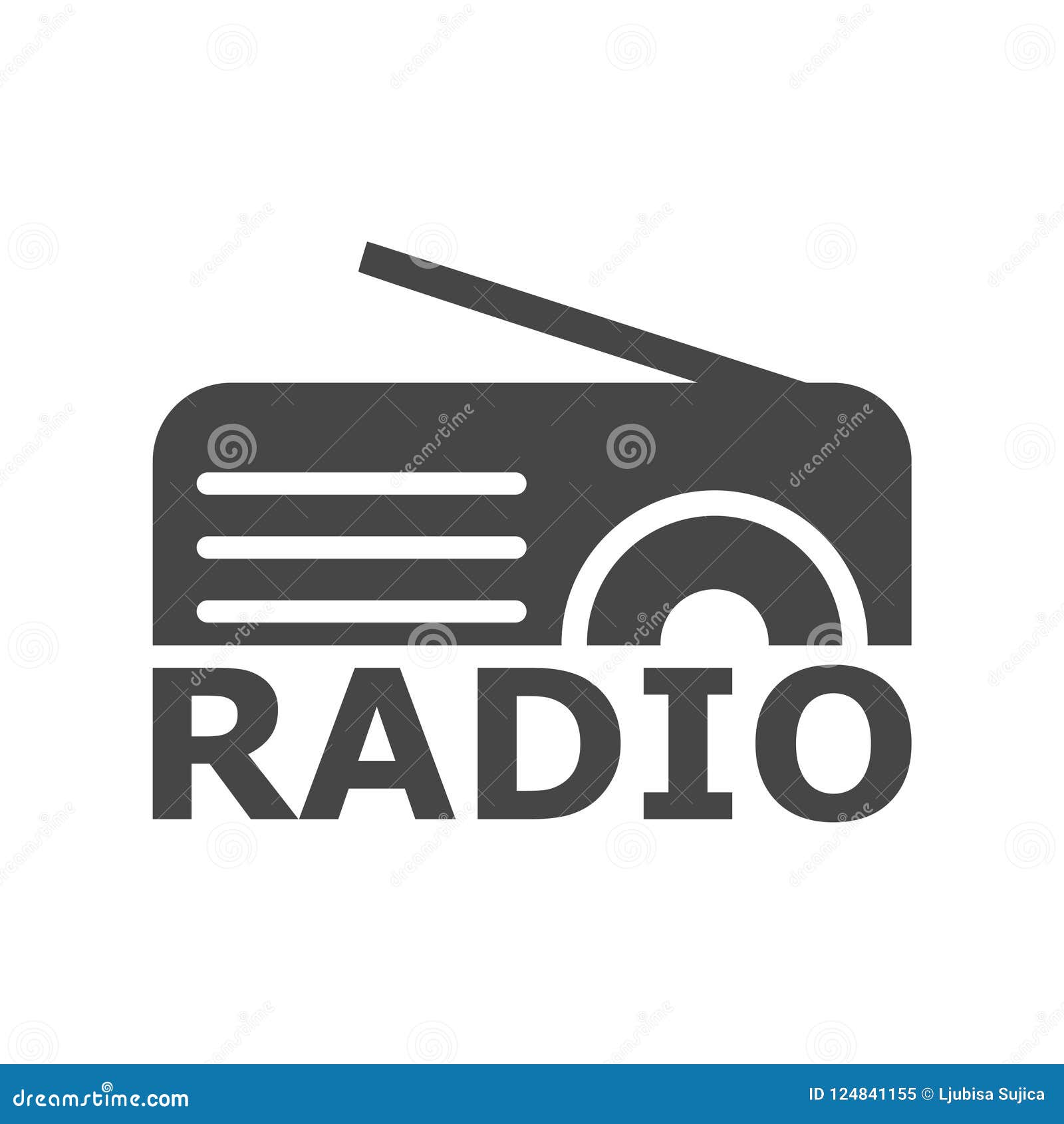 Logotipo De Radio, Icono De Radio, Vector Simple Ilustración del Vector
