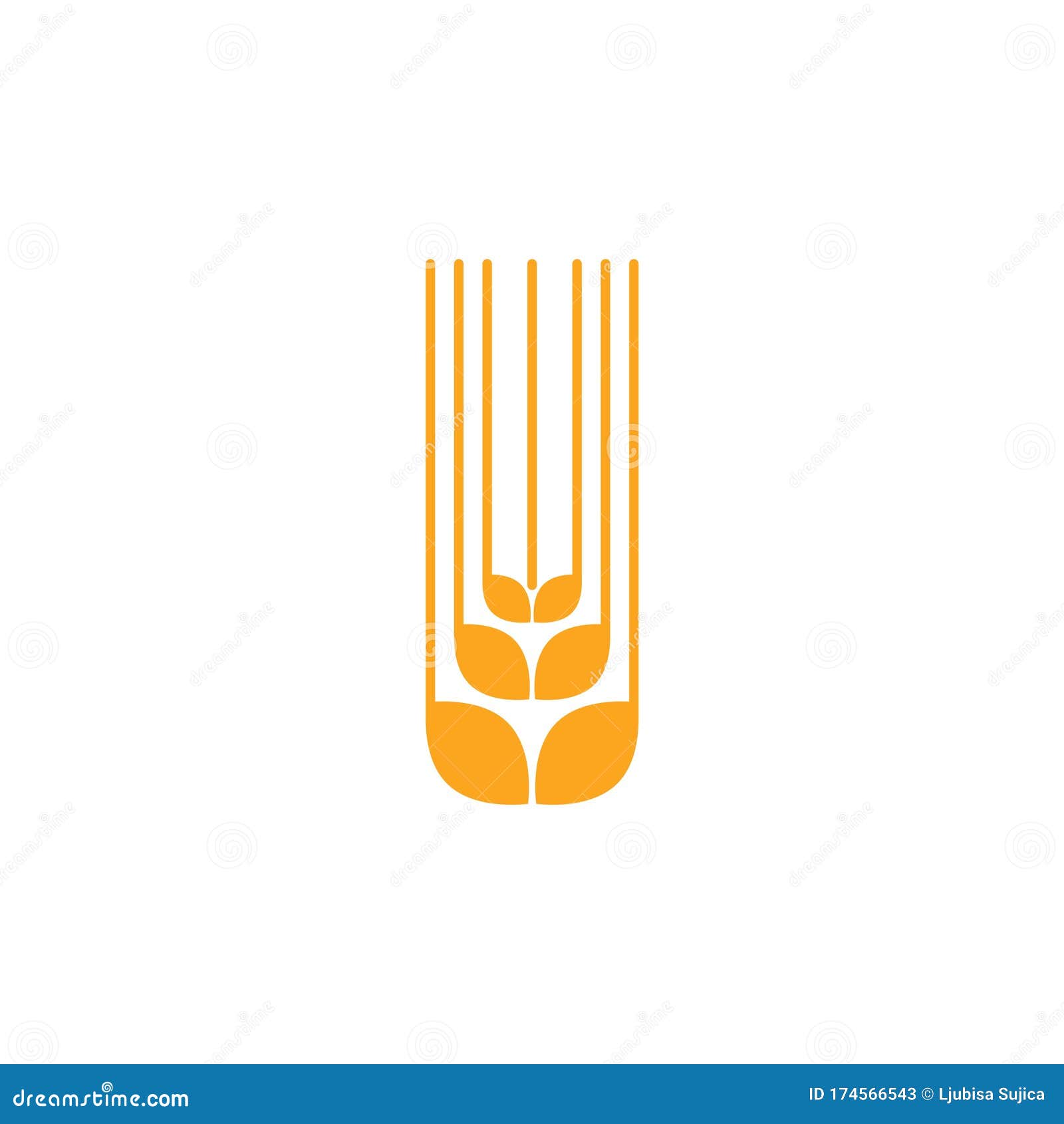 Logotipo De Trigo Espigas De Trigo Icono Stock de ilustración