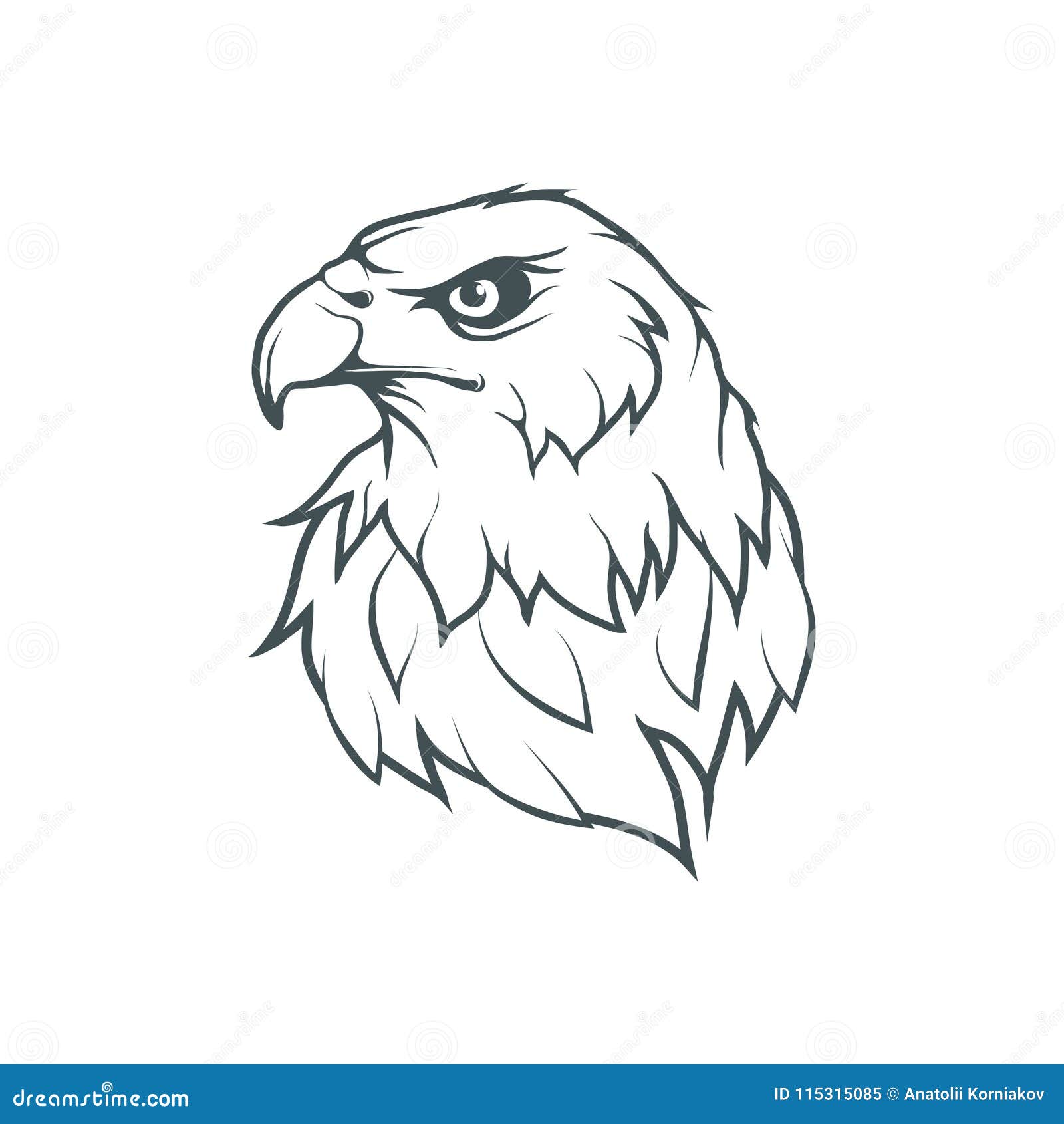 Logotipo Del águila Calva Dibujo Salvaje De Los Pájaros Ilustración del  Vector - Ilustración de america, pluma: 115315085