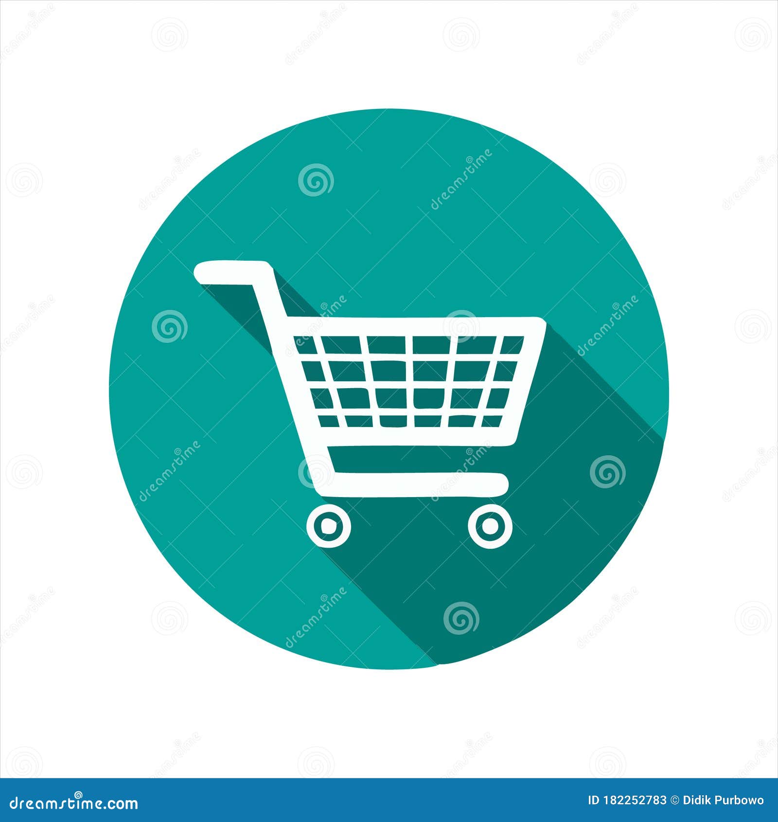 Icono Plano Del Carrito De La Compra Lleno. Carro De Compras Con