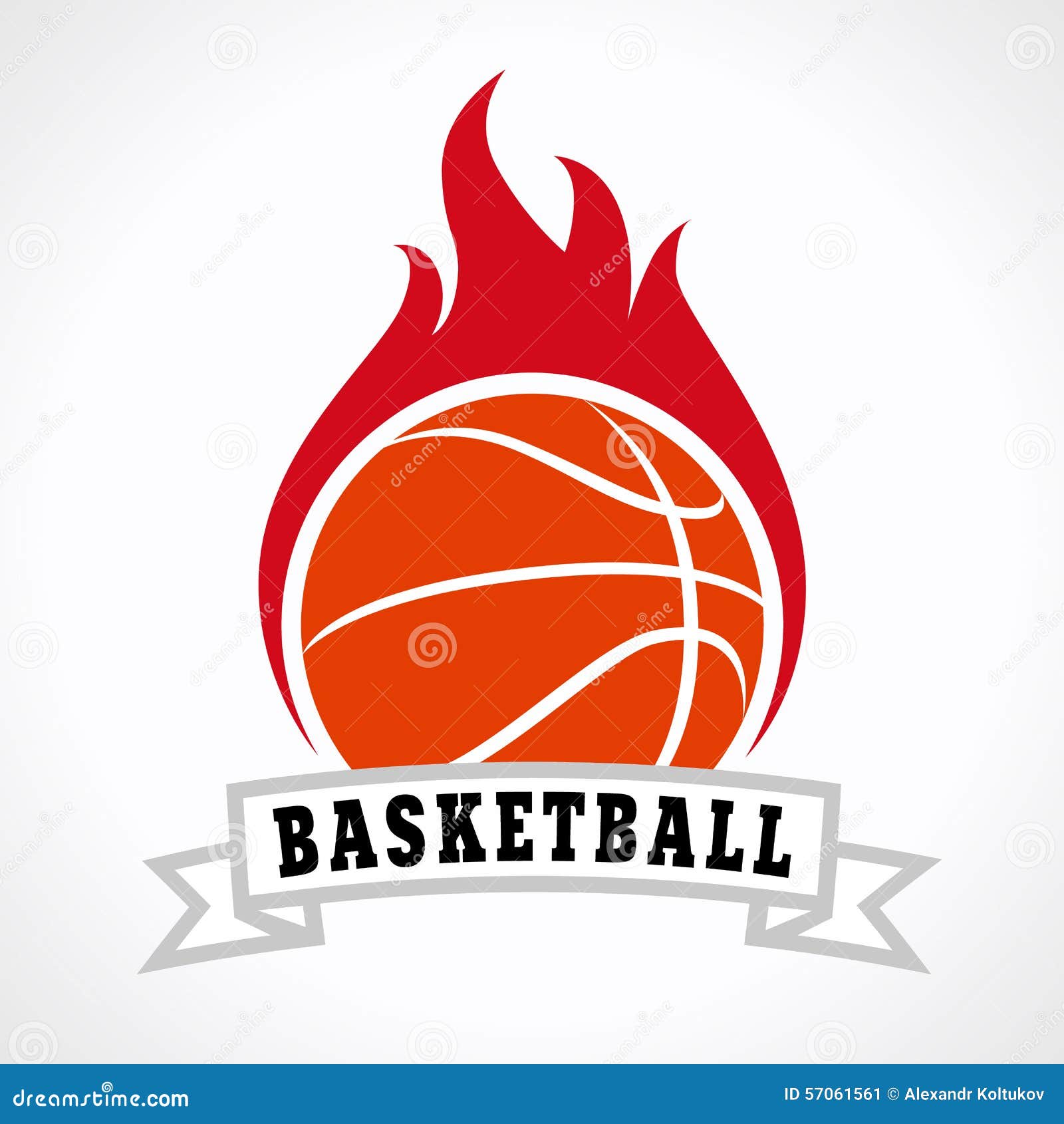 Logotipo Del Fuego Del Baloncesto Ilustración del Vector - Ilustración de  deporte, fuego: 57061561