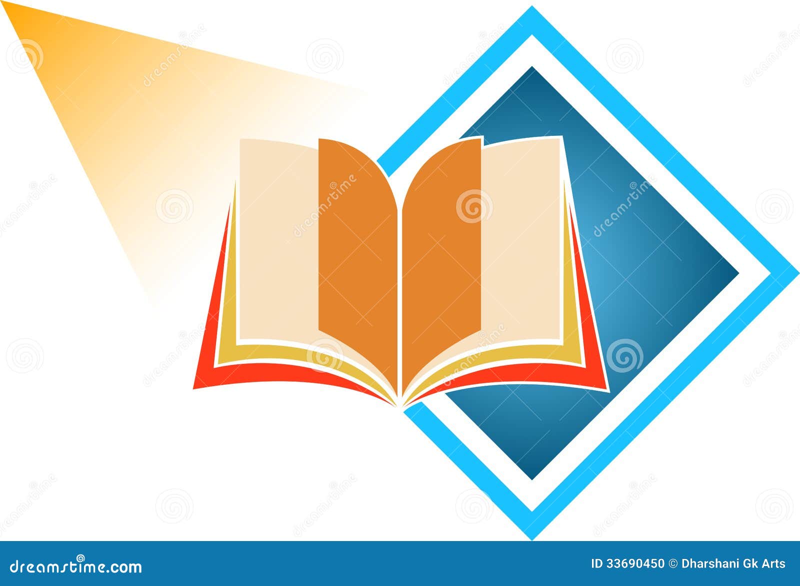 Logotipo del libro ilustración del vector. Ilustración de insignia