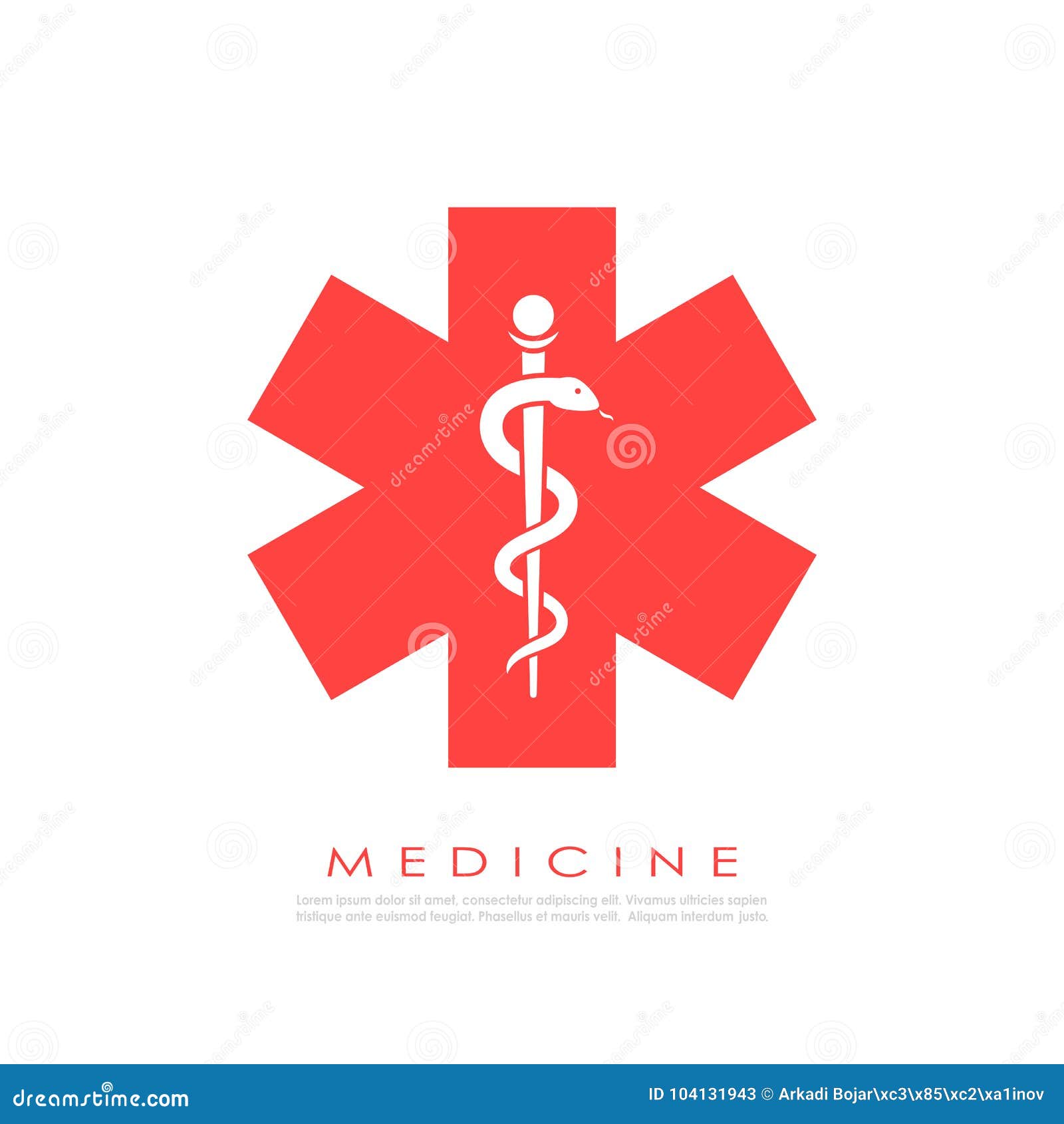 Logotipo Del Vector De La Medicina Con La Serpiente Ilustración del Vector  - Ilustración de droga, medicina: 104131943