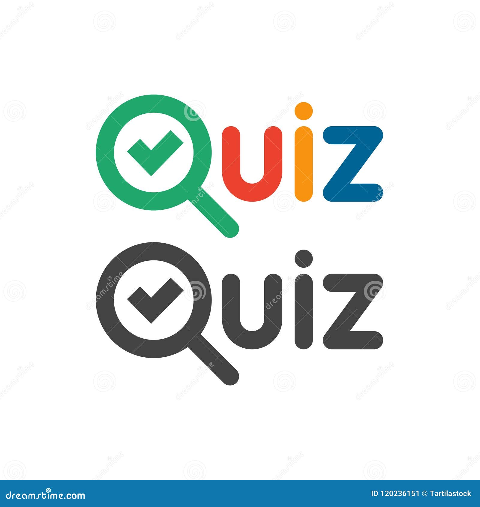 Sinal de logotipo de jogo de quiz para crianças com luzes