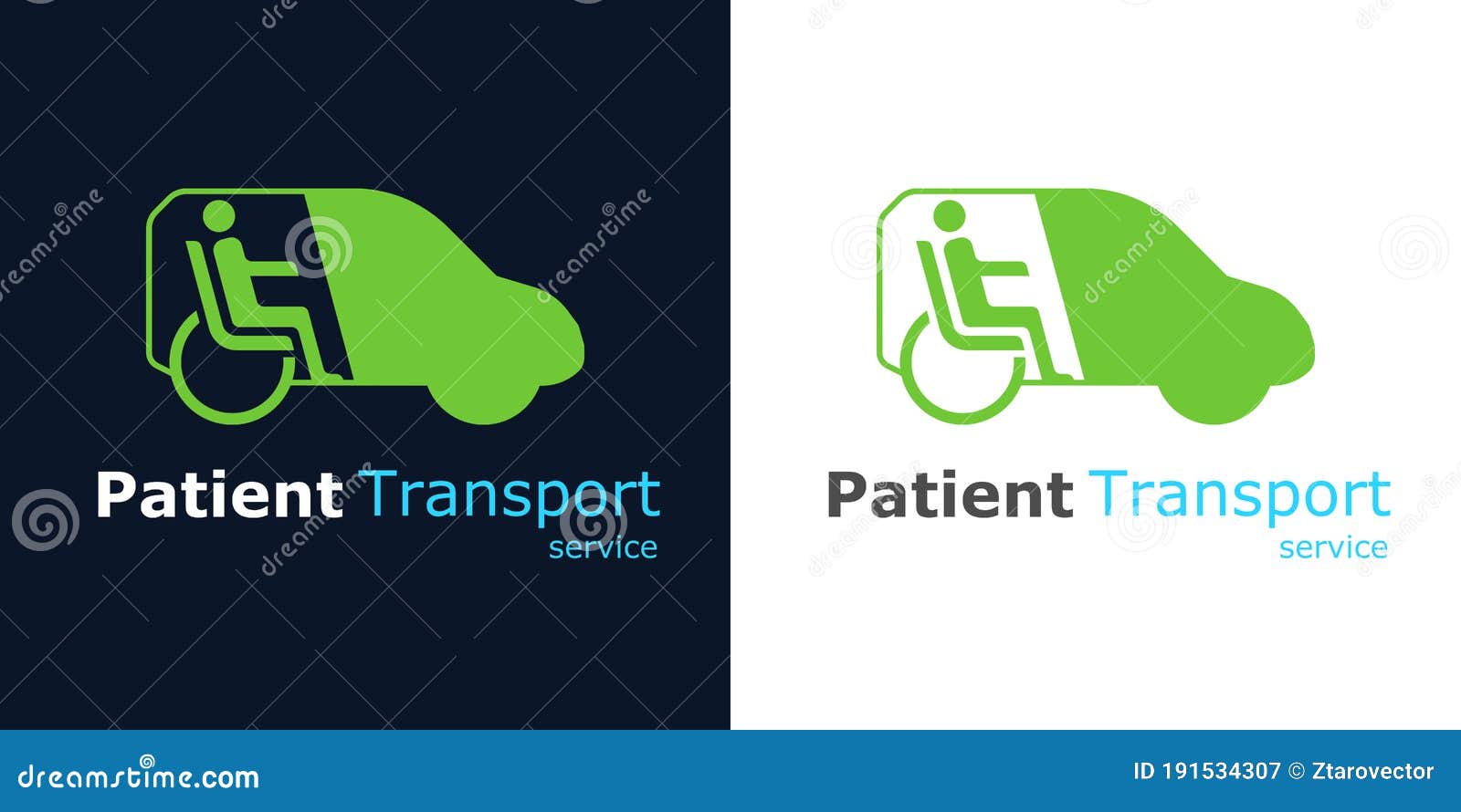 Logotipo Do Serviço De Transporte De Pacientes Ilustração do Vetor