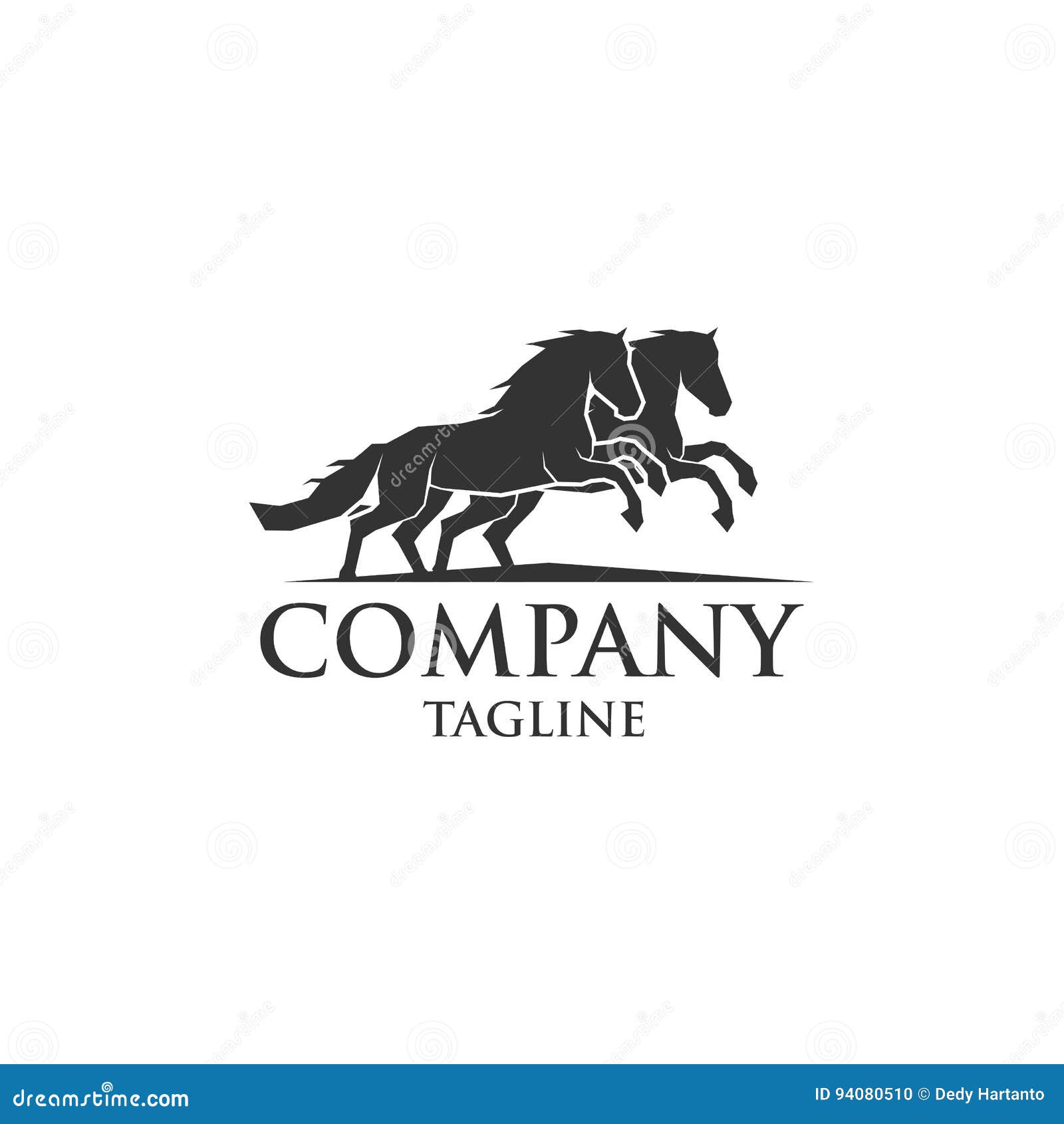 Emblema do logotipo exclusivo do cavalo de xadrez