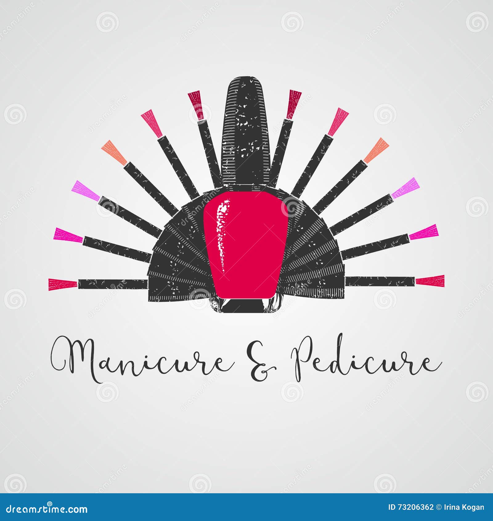 Logotipo Do Vetor Dos Pregos Ilustração do Vetor Ilustração de dedo