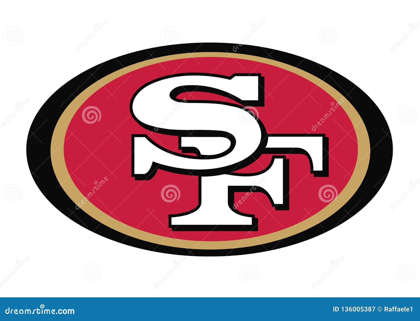 Logotipo Dos San Francisco 49ers Fotografia Editorial - Ilustração