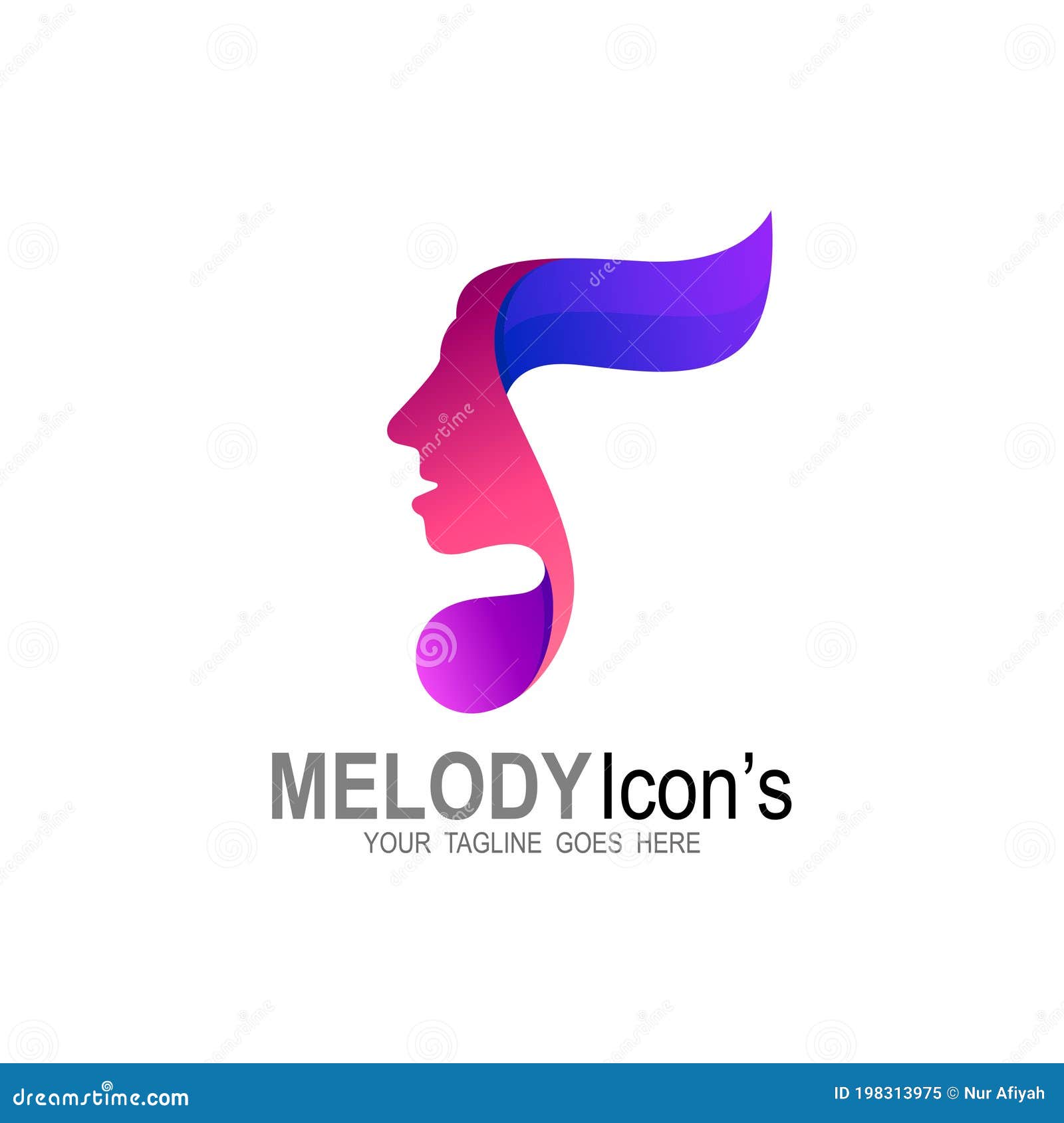 Logotipo Melody E Modelo De Design Para Garotas, ícones De Música  Ilustração do Vetor - Ilustração de companhia, logotipo: 198313975