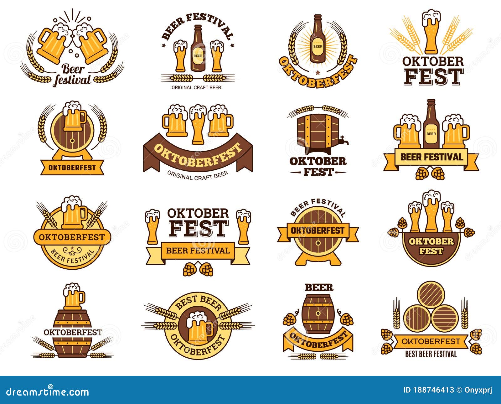 Logotipo Oktoberfest. Emblemas Tradicionais Do Festival De Cerveja Com  Bebidas Alcoólicas Figuras Lager Pub Vetor Modelo Ilustração do Vetor -  Ilustração de frasco, emblema: 188746413