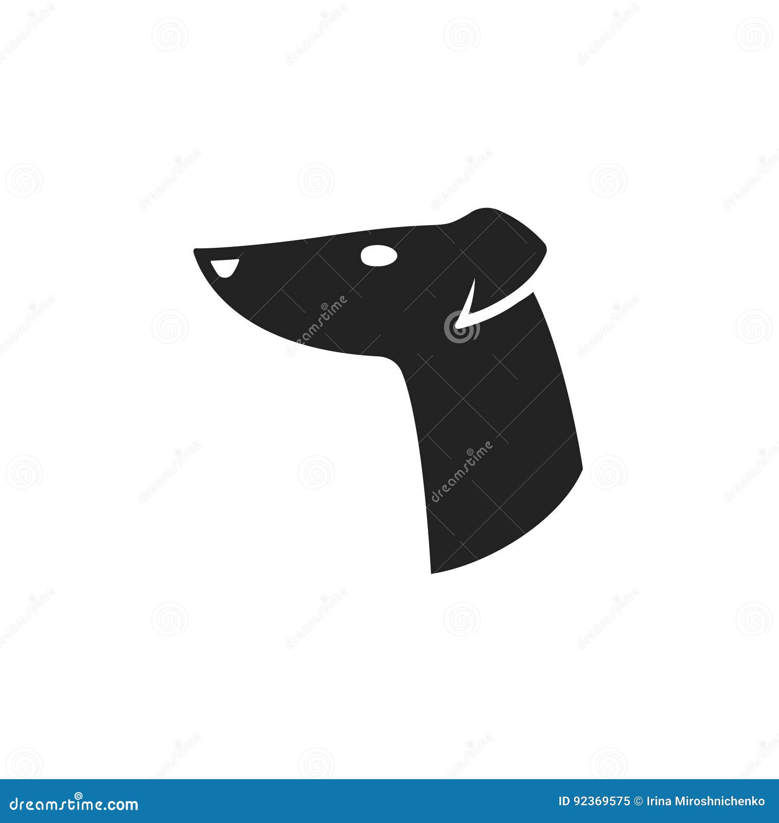 Logótipo Da Cabeça De Galgo Ilustração do Vetor - Ilustração de isolado,  piloto: 92369575, image size:1600x1690