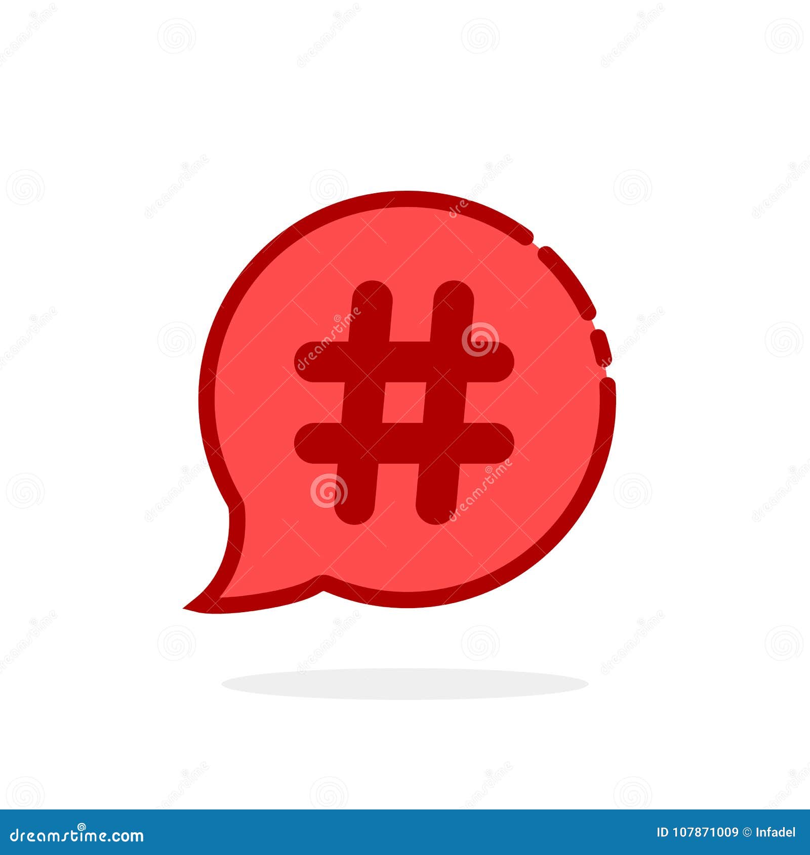 Logotipo Vermelho Do Hashtag Dos Desenhos Animados No Fundo Branco  Ilustração do Vetor - Ilustração de mensageiro, site: 107871009