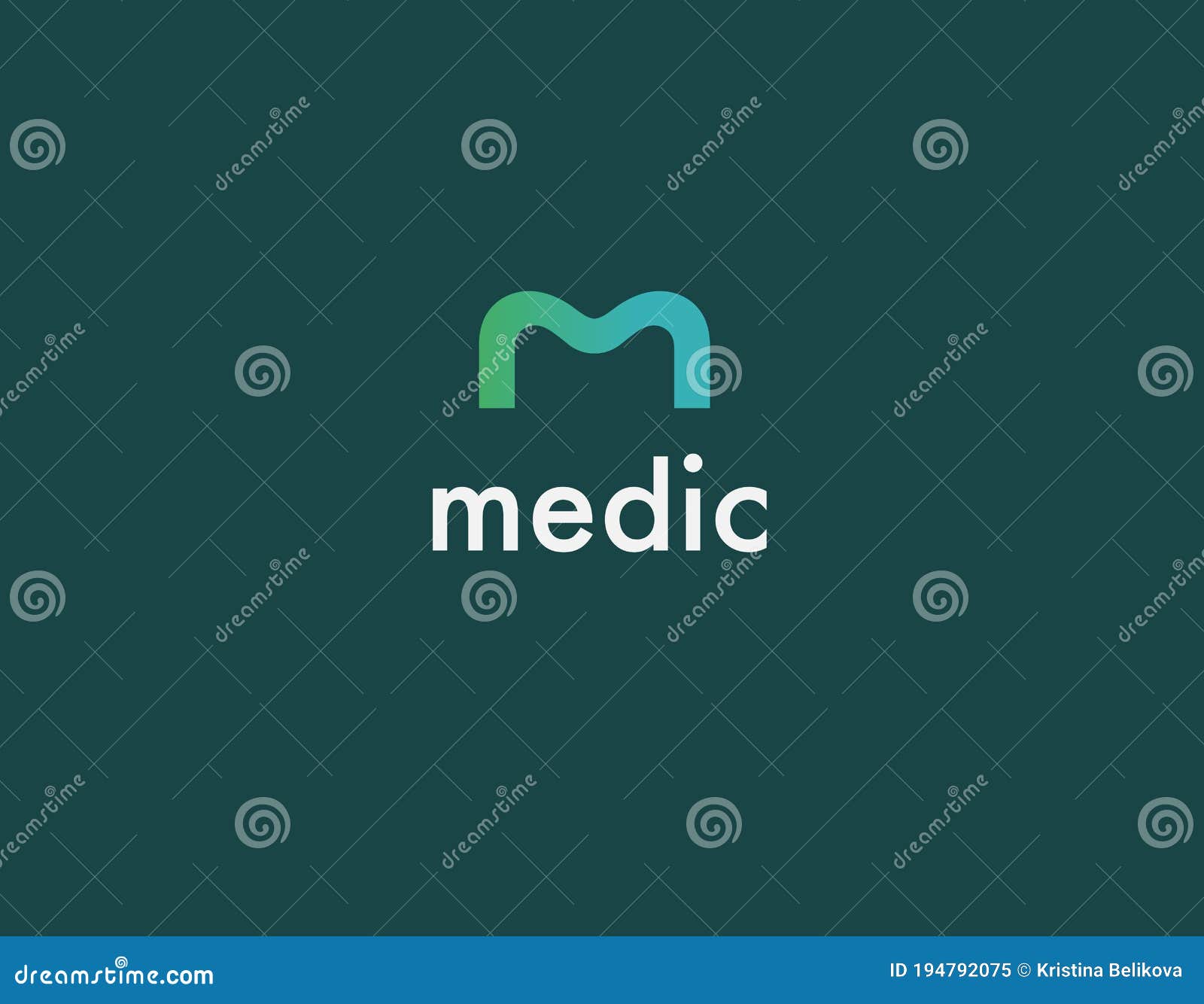 Logotype Gradient Medical Center Letter M Trend Stock Vector ...