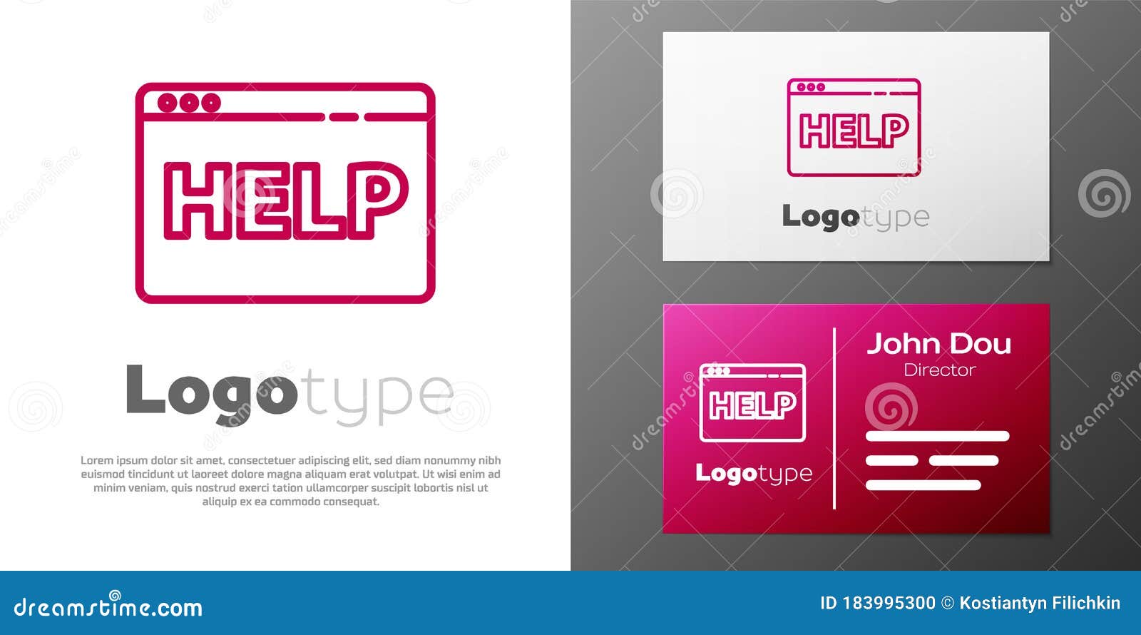 Logotype Line Browser Help Icon Isolated On White Background Internet Communication Protocol Logo Design Template Stock Vector Illustration Of Idea Logotype