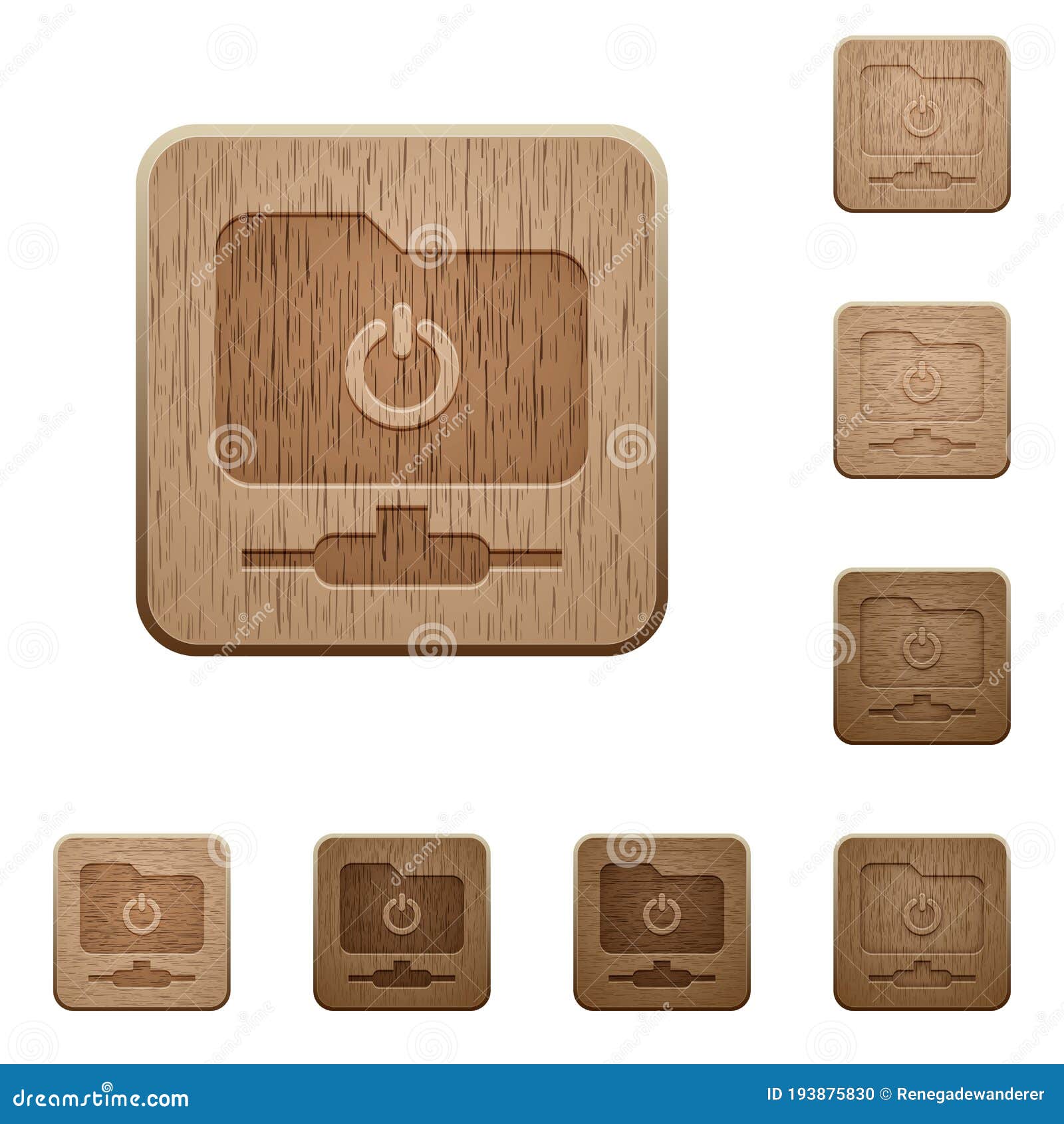 logout from ftp wooden buttons
