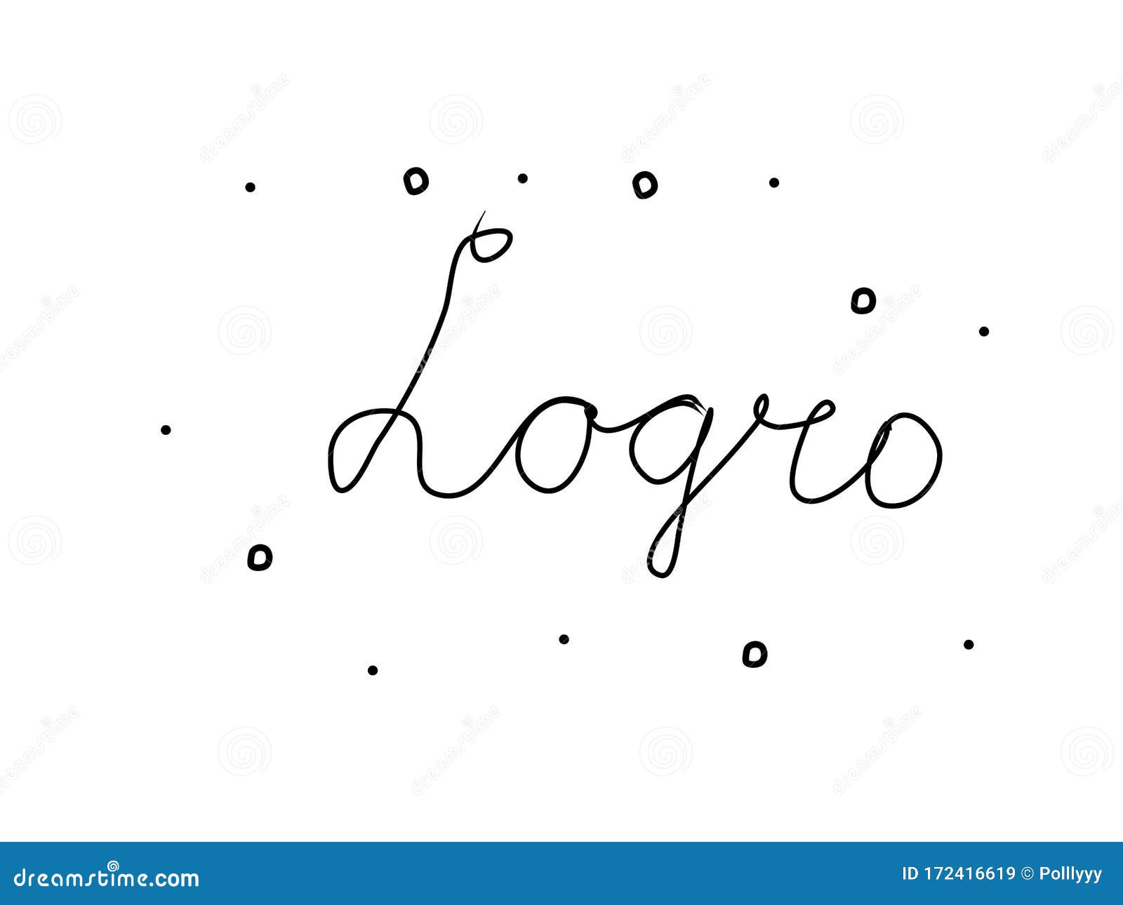 logro phrase handwritten with a calligraphy brush. achievement in spanish. modern brush calligraphy.  word black