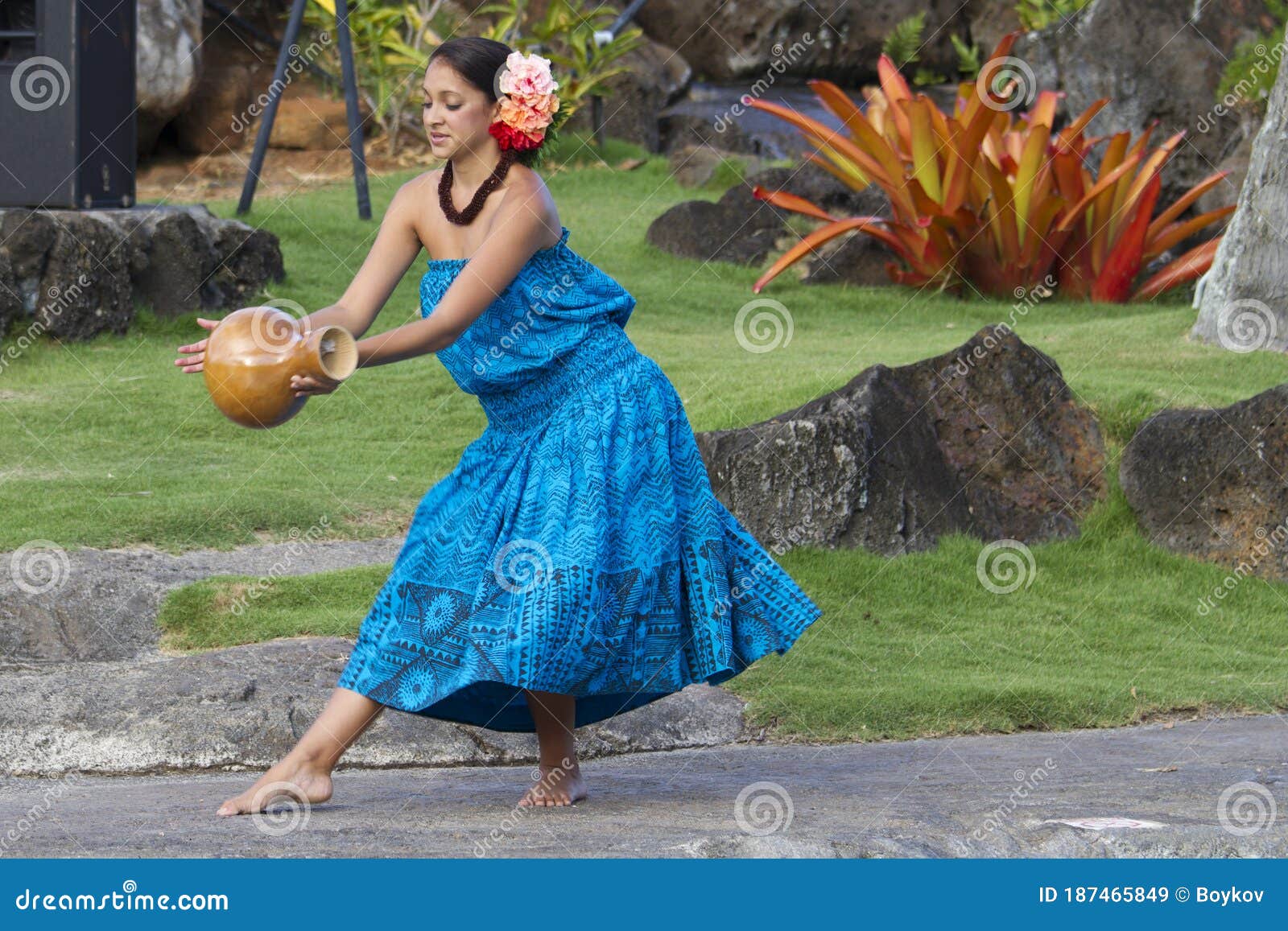 Hawaiian Dance At A Canoe Pageant Editorial Image | CartoonDealer.com ...