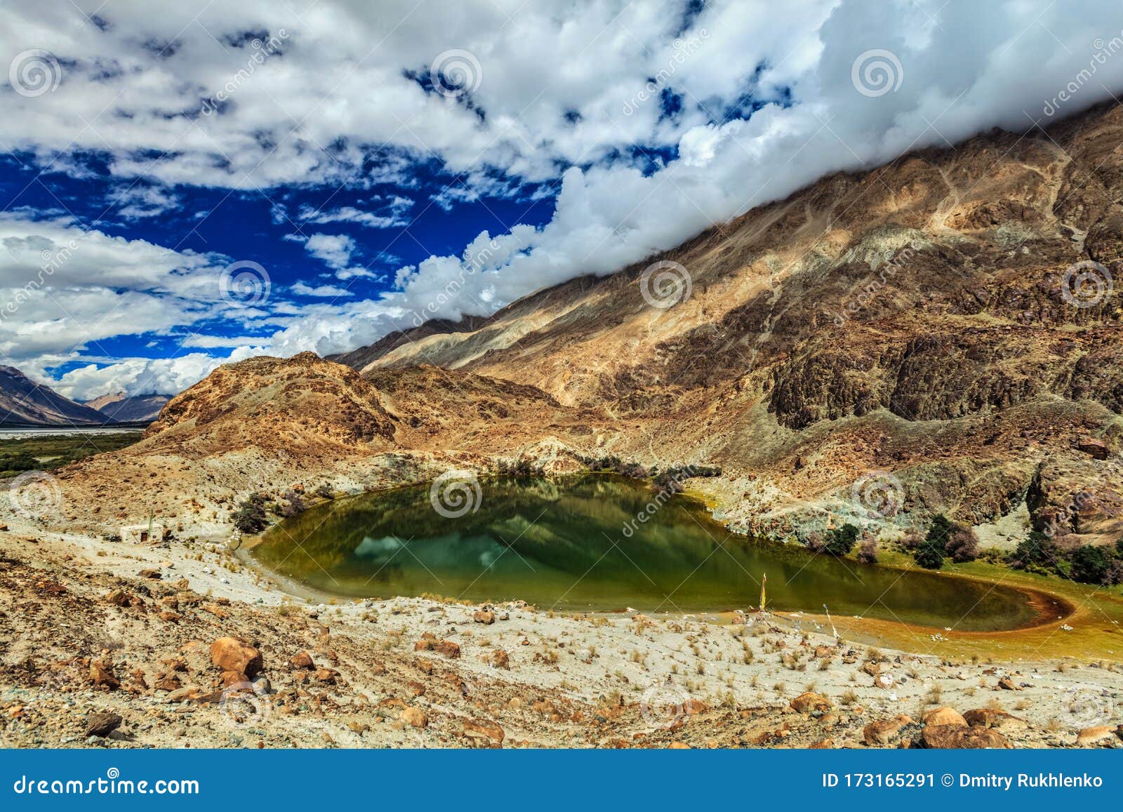 lohan tso mountain lake. nubra valley, ladakh, india