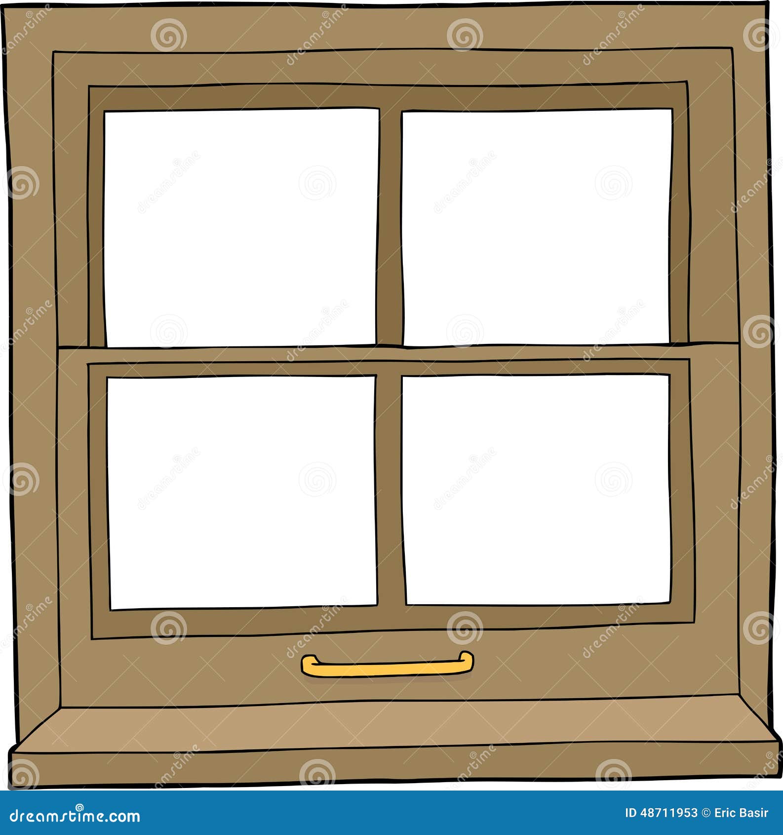 Lokalisiertes KarikaturFenster Stock Abbildung