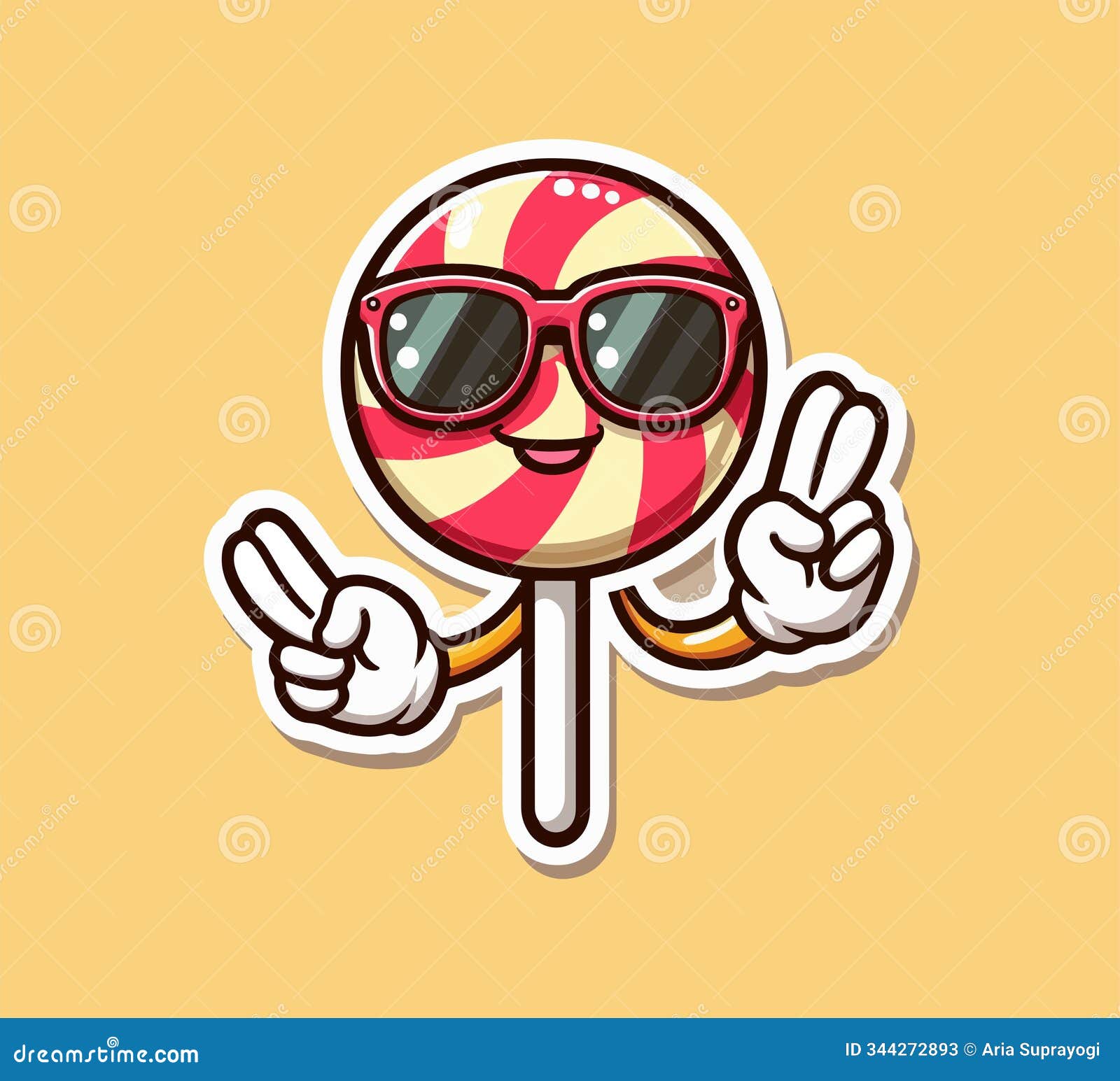 lollipop candy vintage sticker 