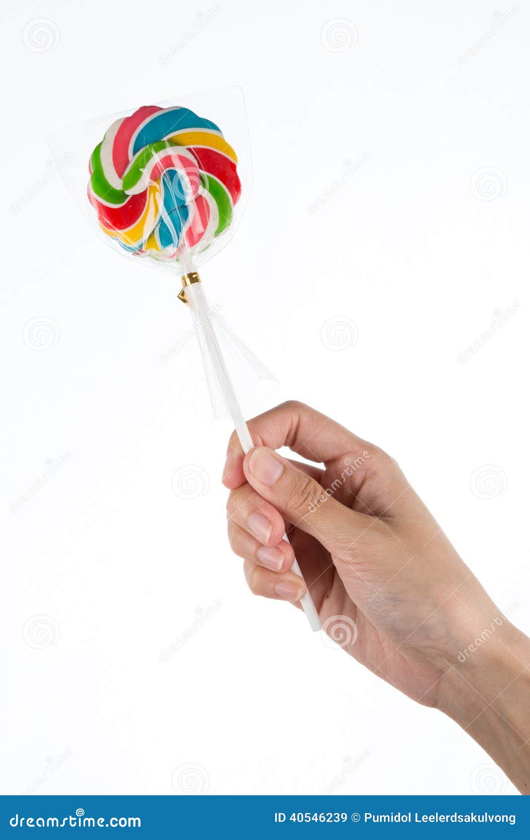 Lollipop with hand stock image. Image of lollypop, colorful - 40546239