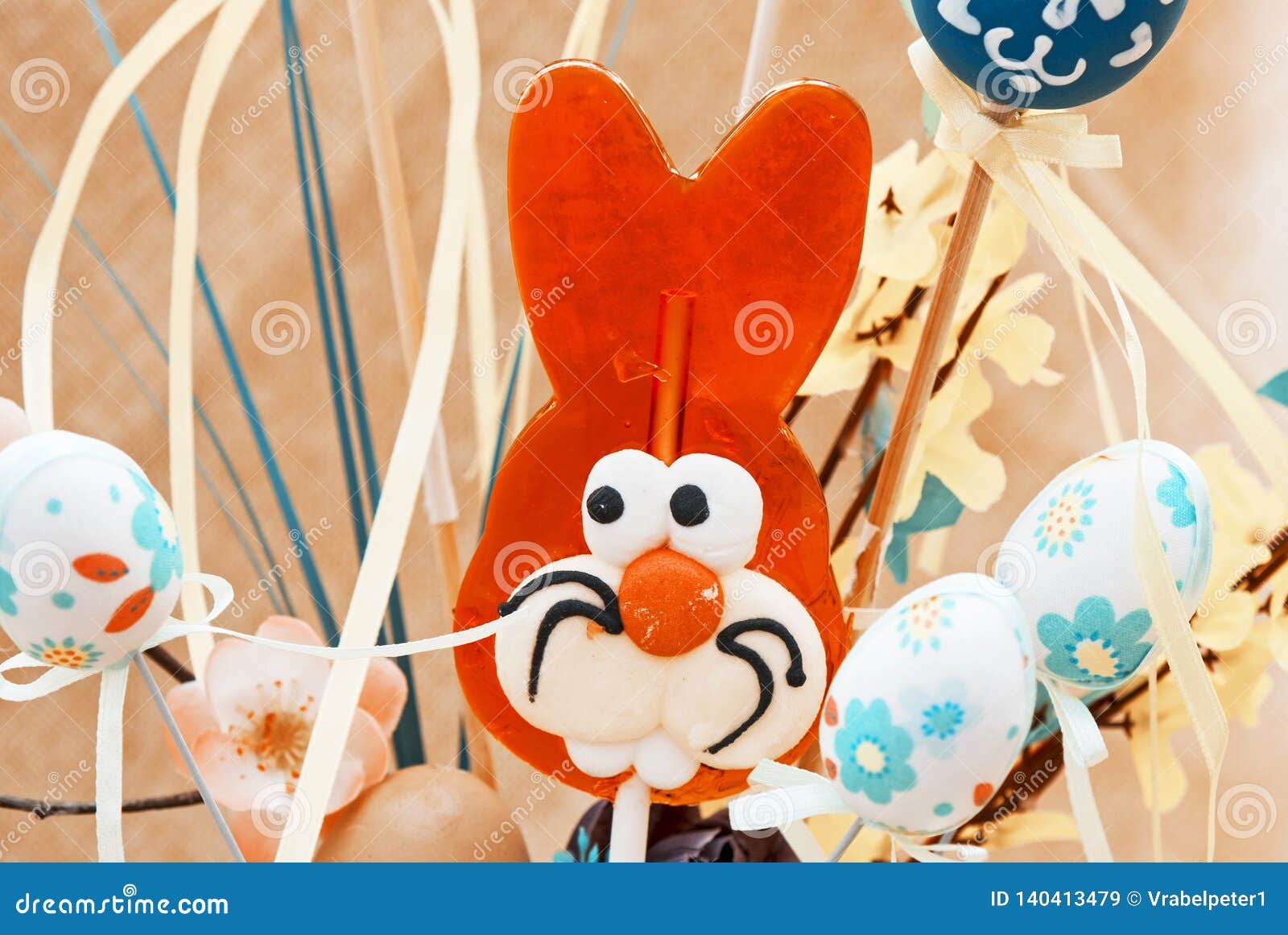 Download Lollipop-shaped Easter Bunny With Eggs Stock Image - Image ...
