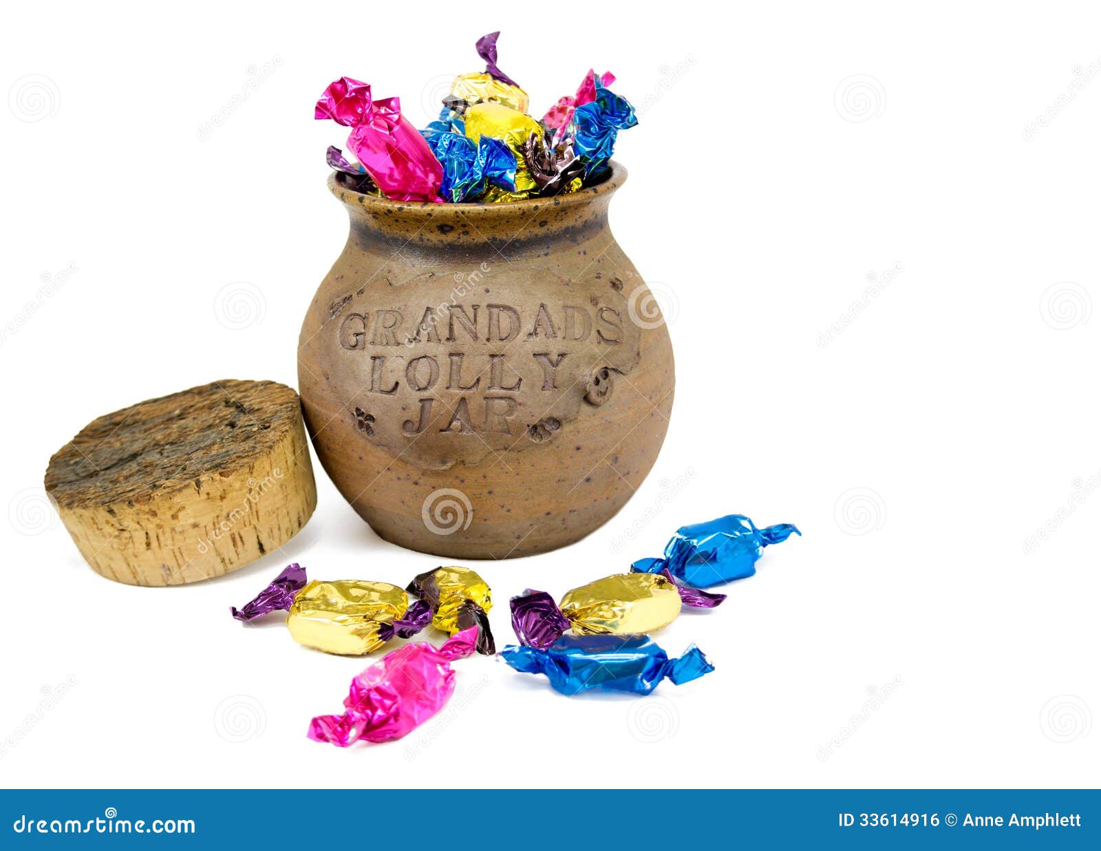 Ceramic lolly jar stock photo. Image of colorful, wrapped 33614916