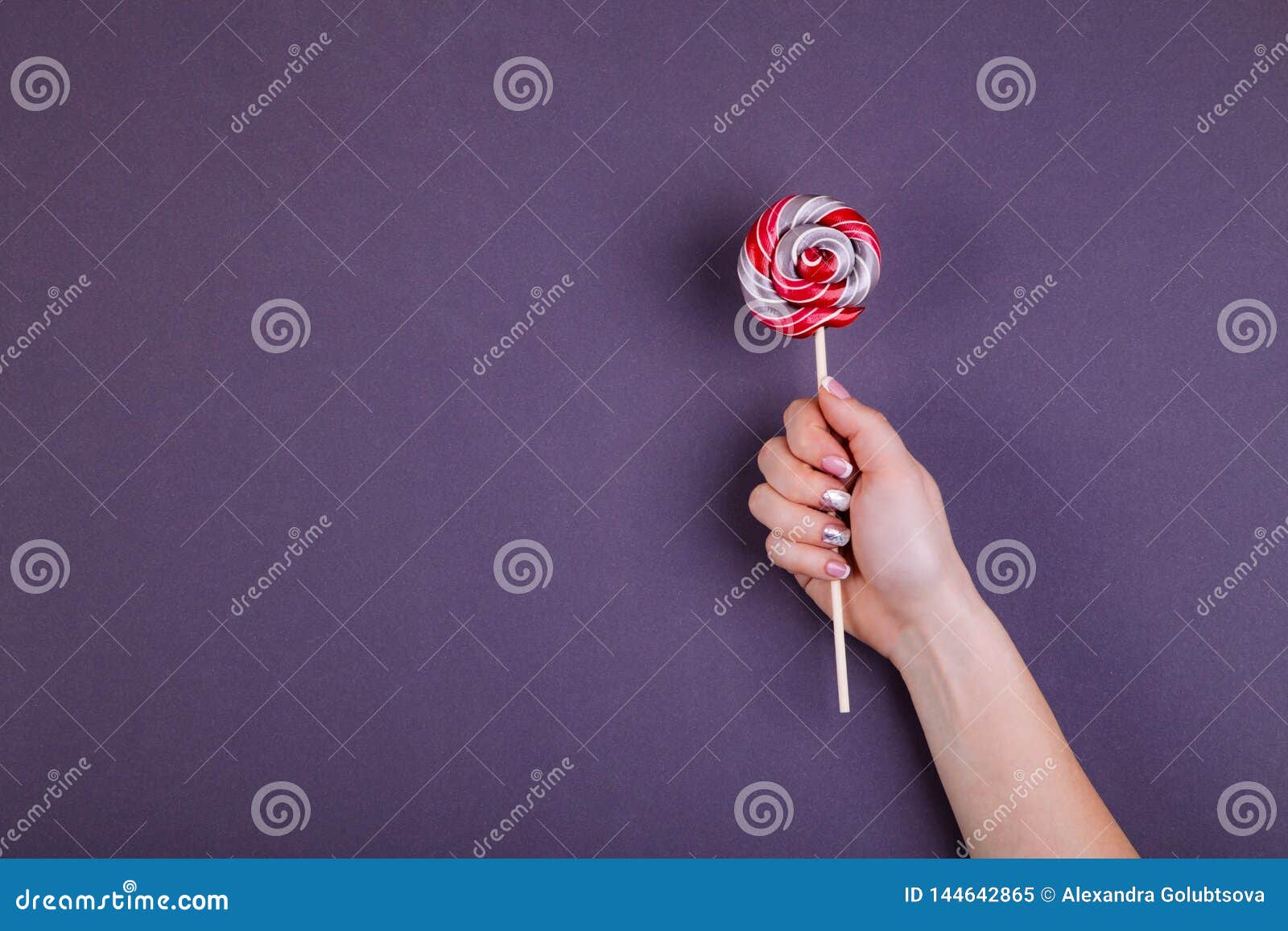 Lollypop on a Stick in Hand. Stock Image - Image of color, decoration ...