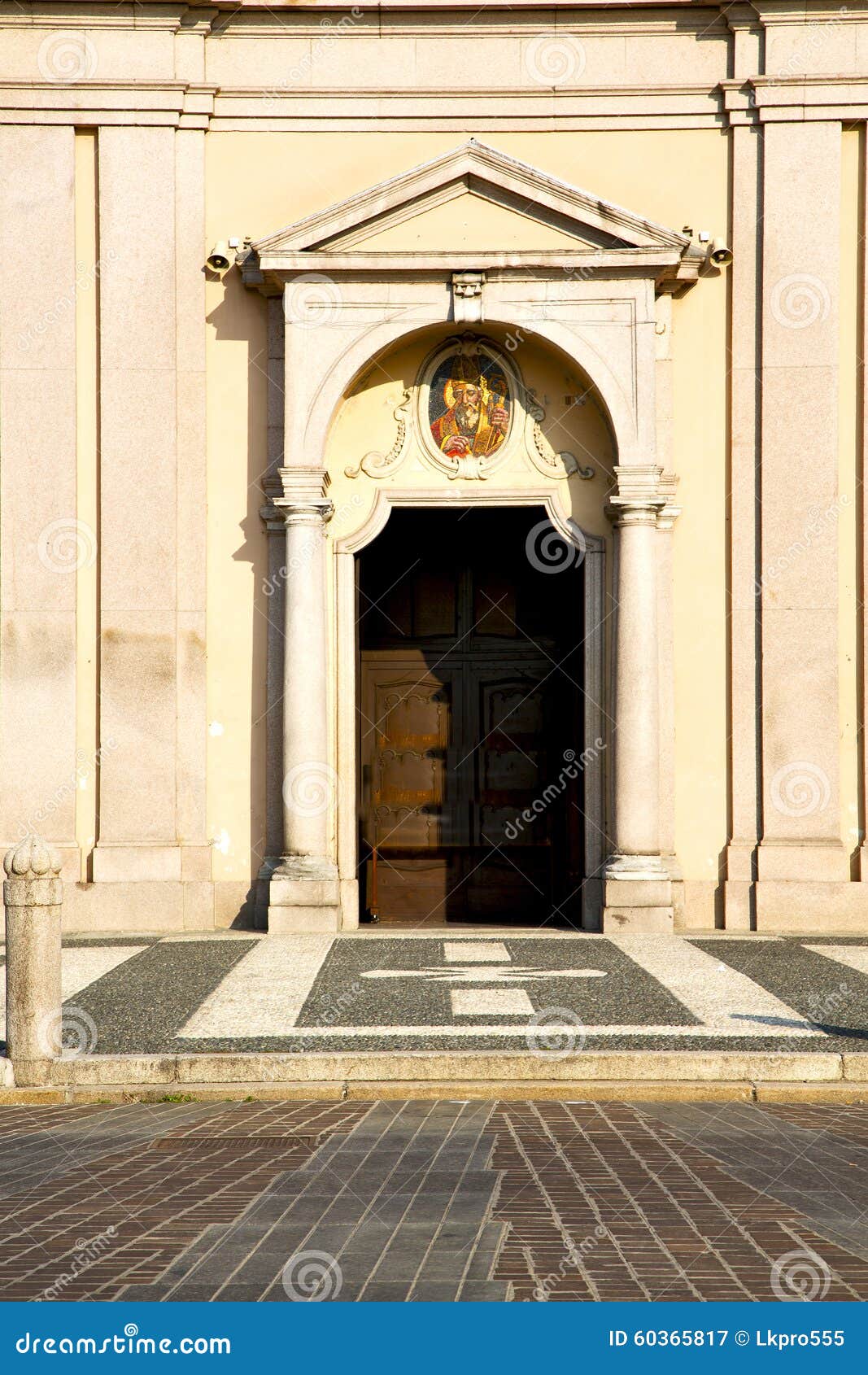 lombardy in the castano primo sidewalk italy