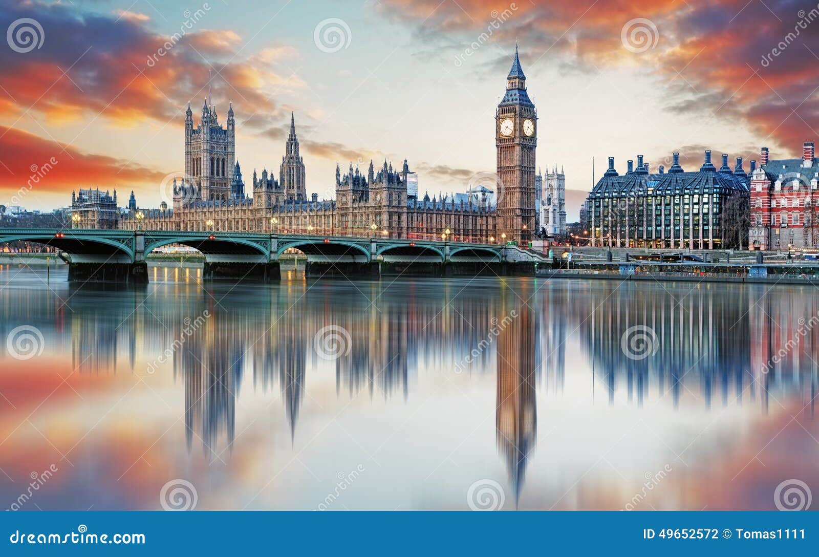 london - big ben and houses of parliament, uk