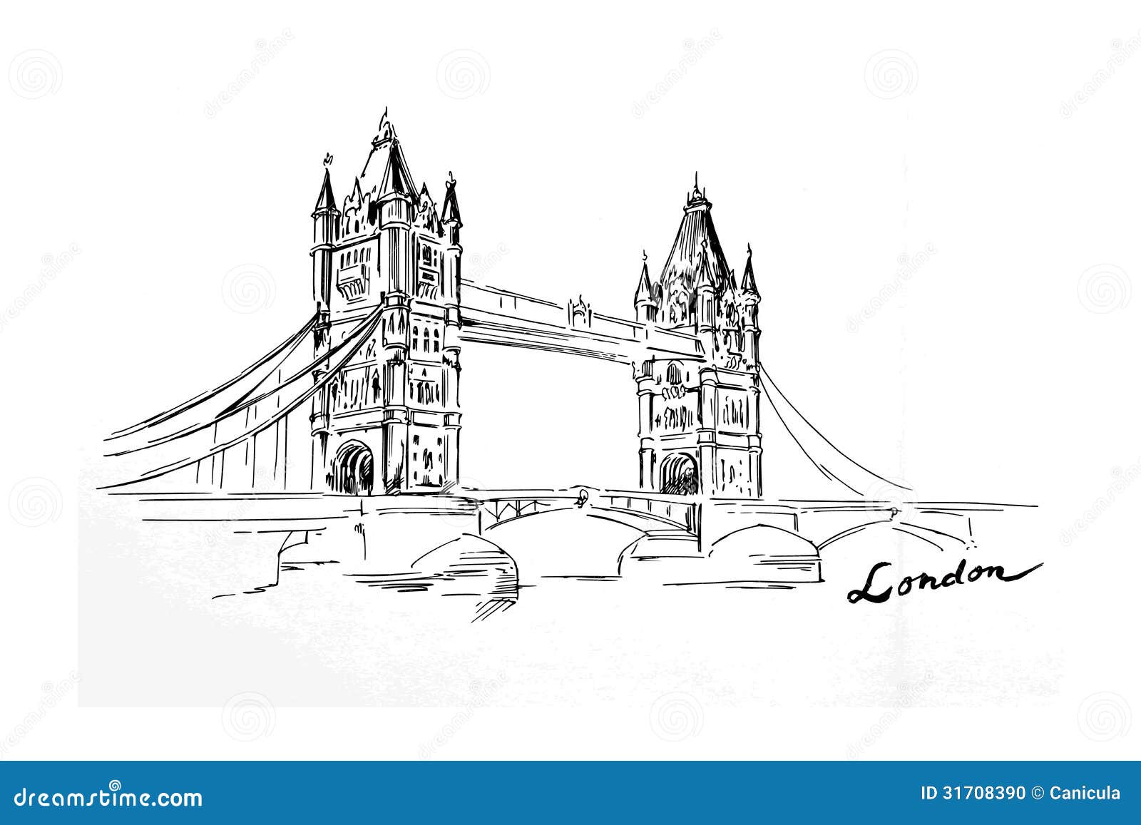 London bridge stock vector. Illustration of architecture - 31708390