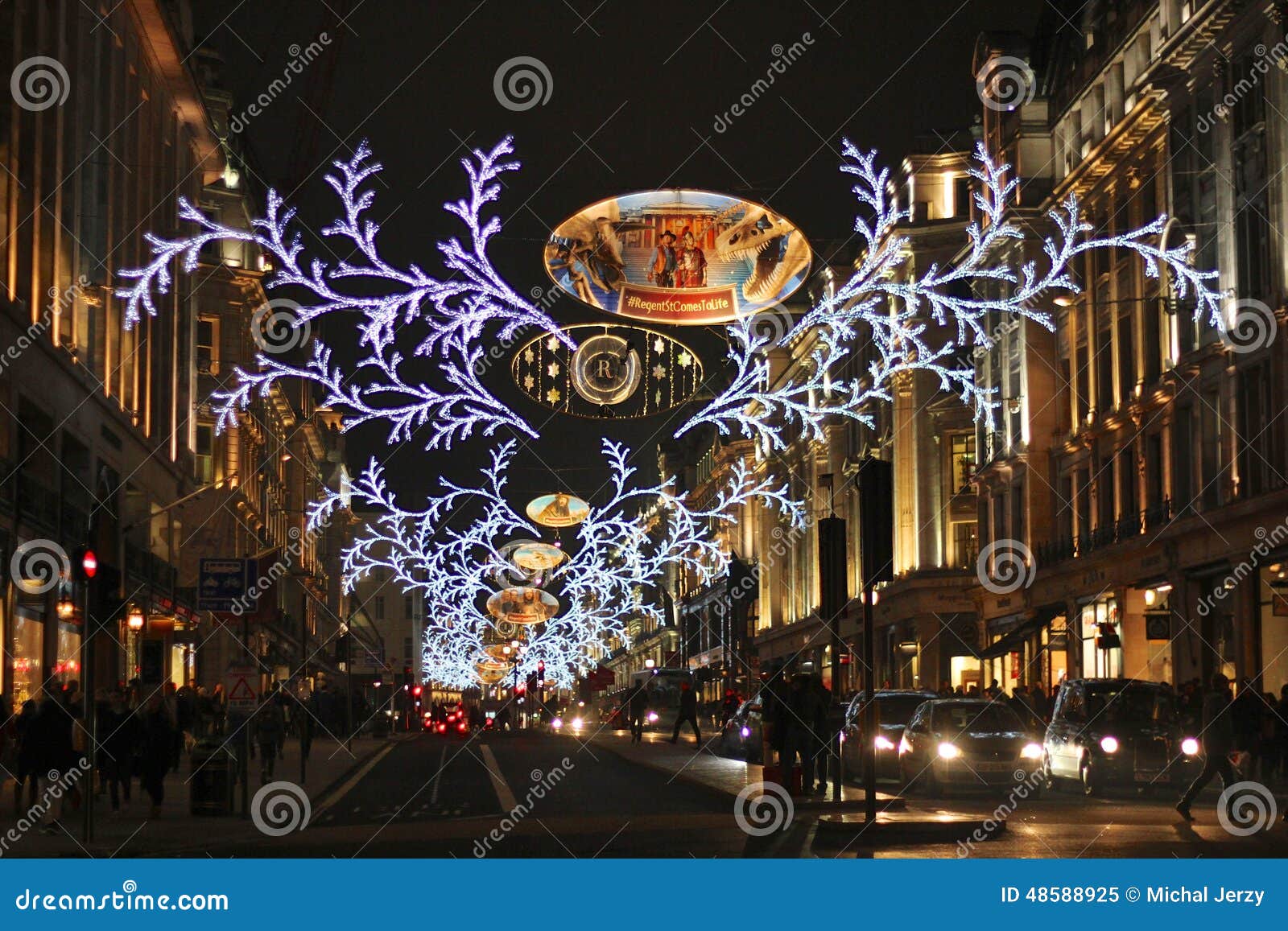 London Christmas Shopping Editorial Image Image 48588925