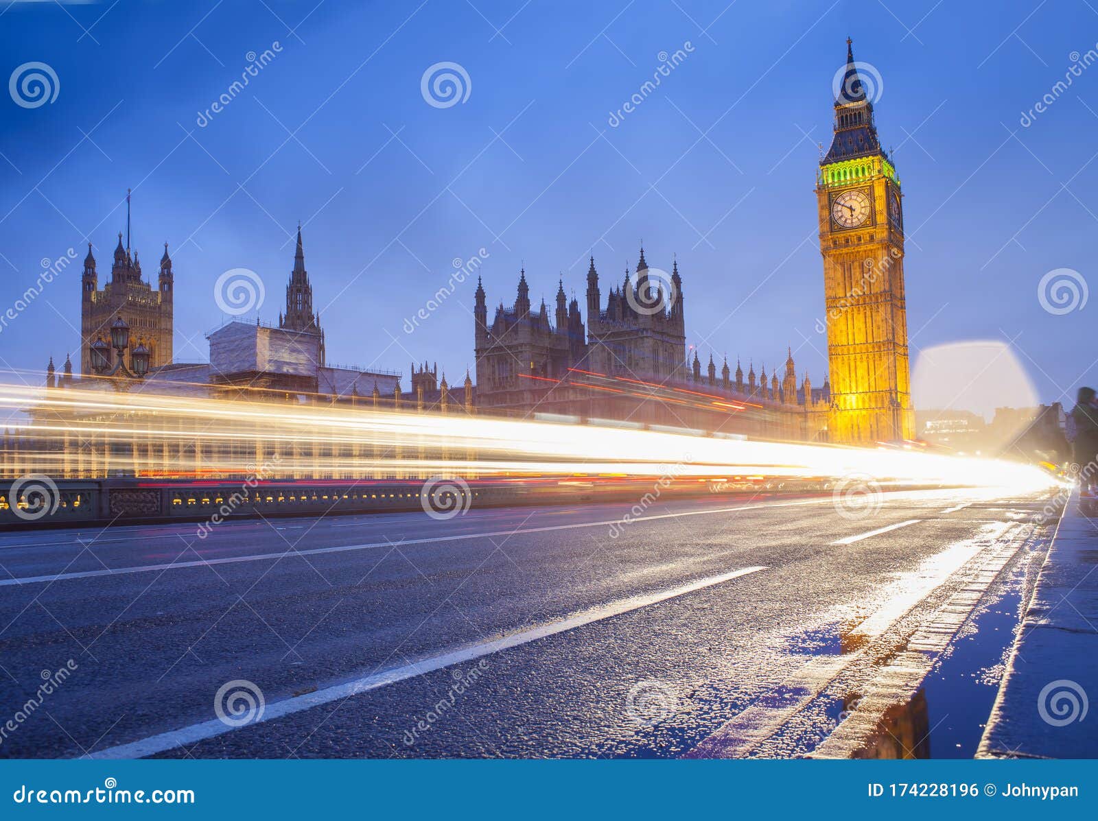 London City Scene with Big Ben Landmark Stock Photo - Image of ...