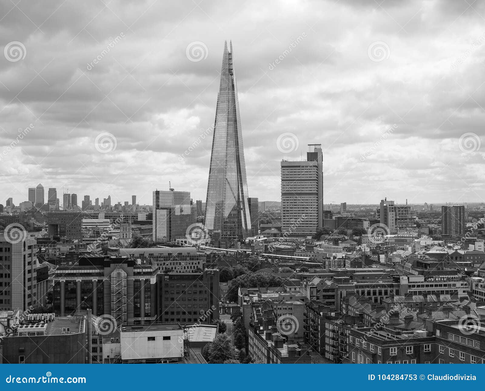 London City Skyline Black and White Editorial Stock Photo - Image of ...