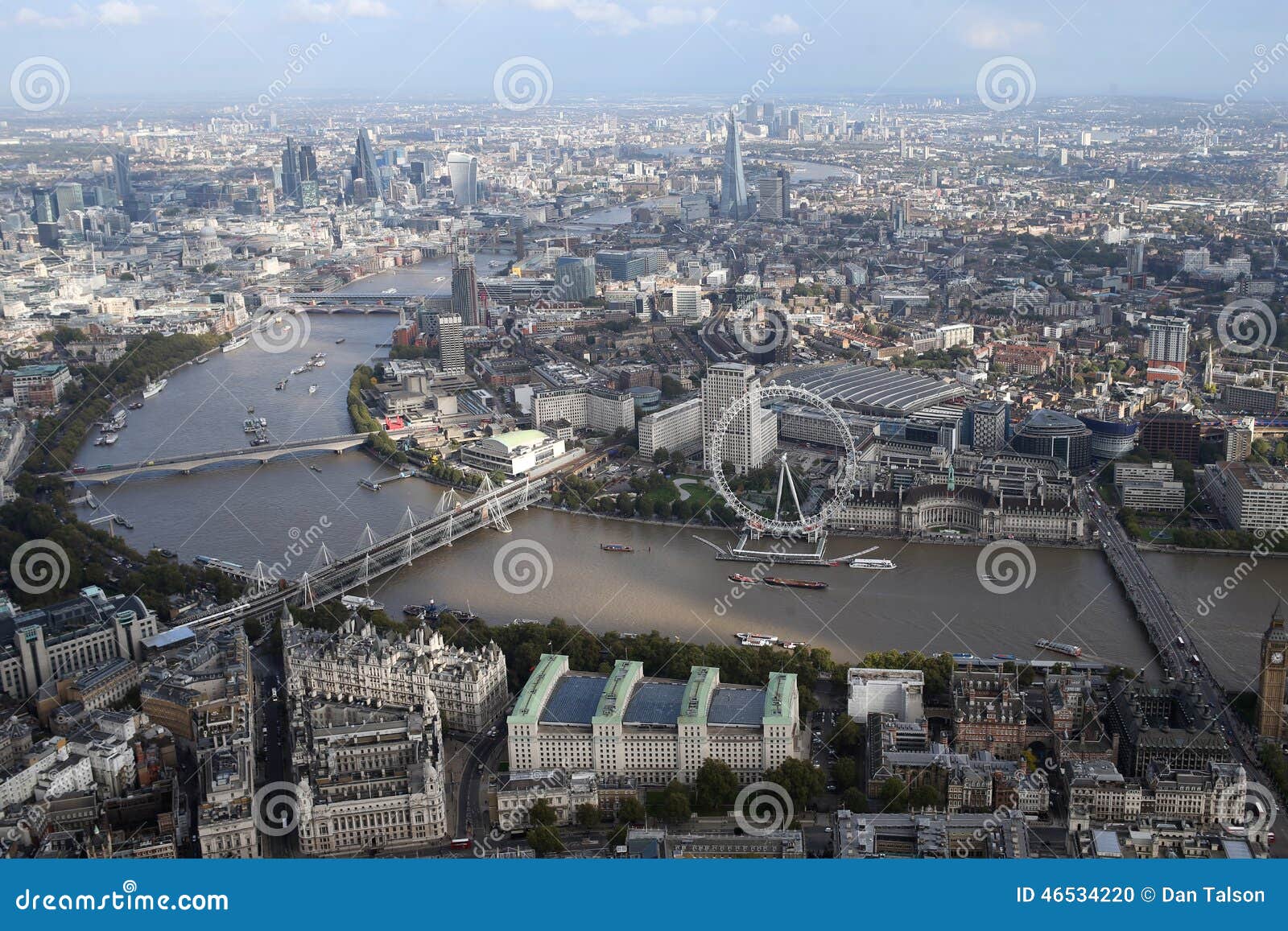 London City Skyline View From Above Stock Photo - Image: 46534220