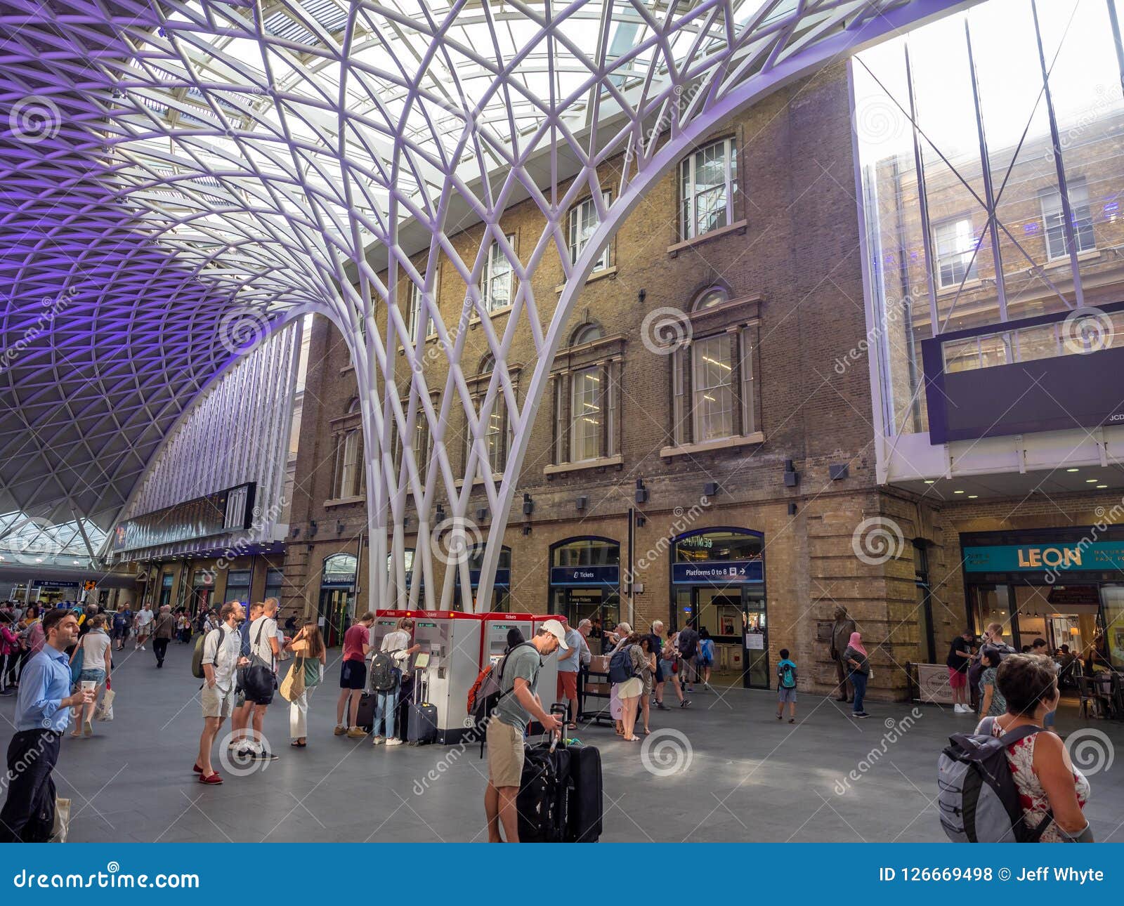 Interior Of The Kings Cross Train Station In London