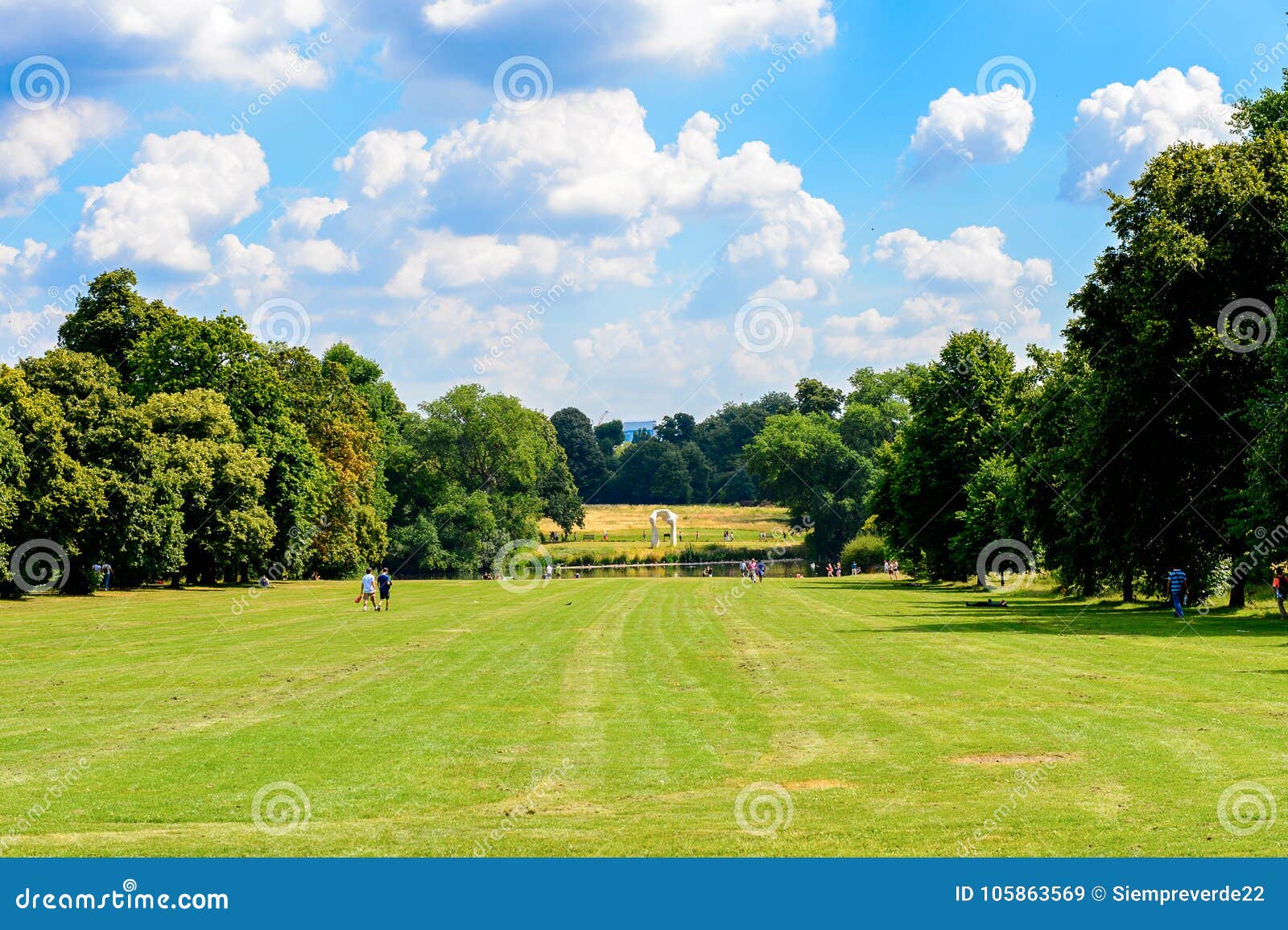 Hyde Park, One of the Royal Parks of London. Stock Image - Image of ...