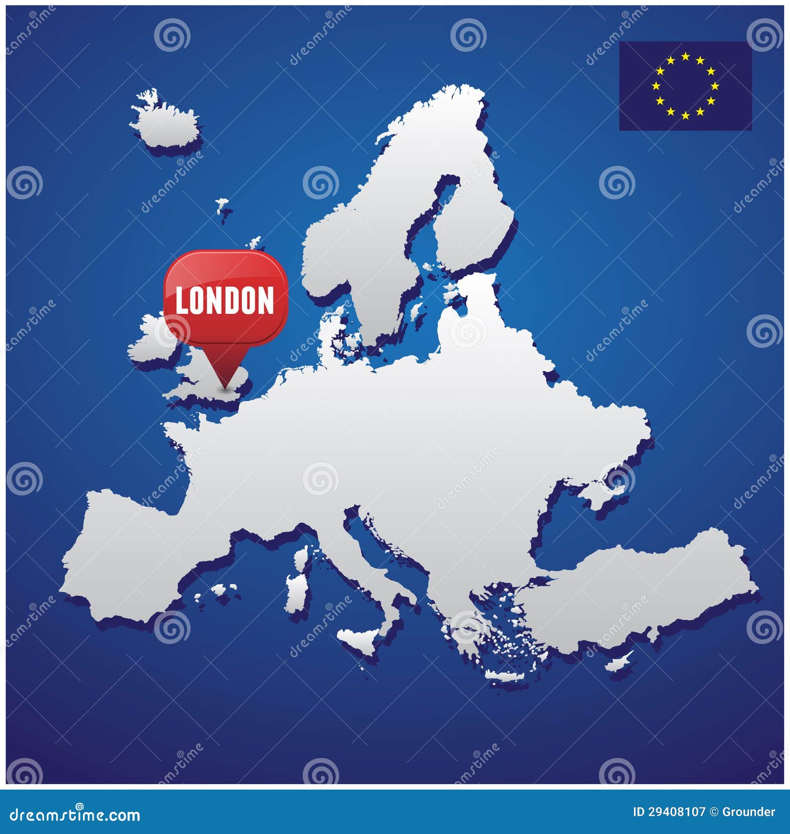 London on european map stock vector. Illustration of abstract - 29408107