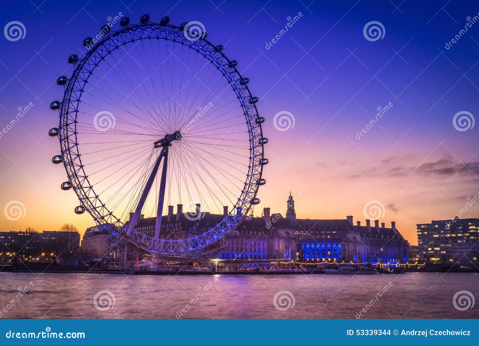 London Eye editorial stock image. Image of thames, amazing 53339344