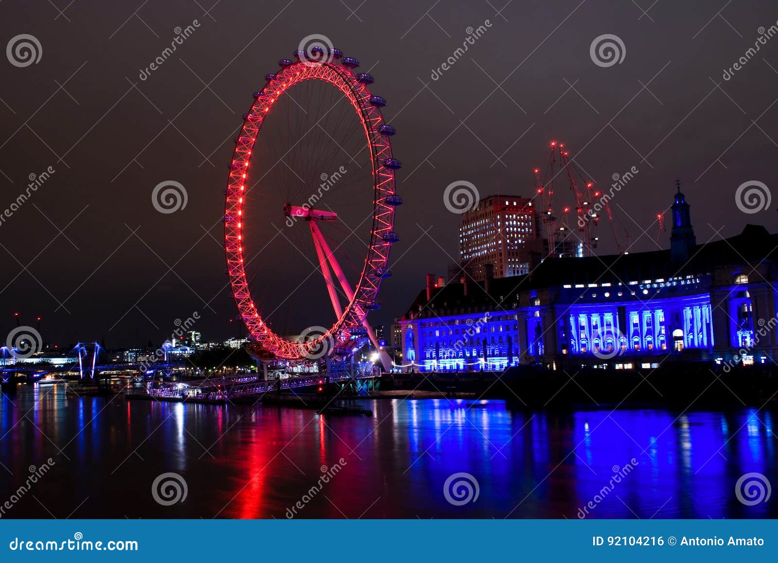 London eye editorial photo. Image of colour, panoramic - 92104216