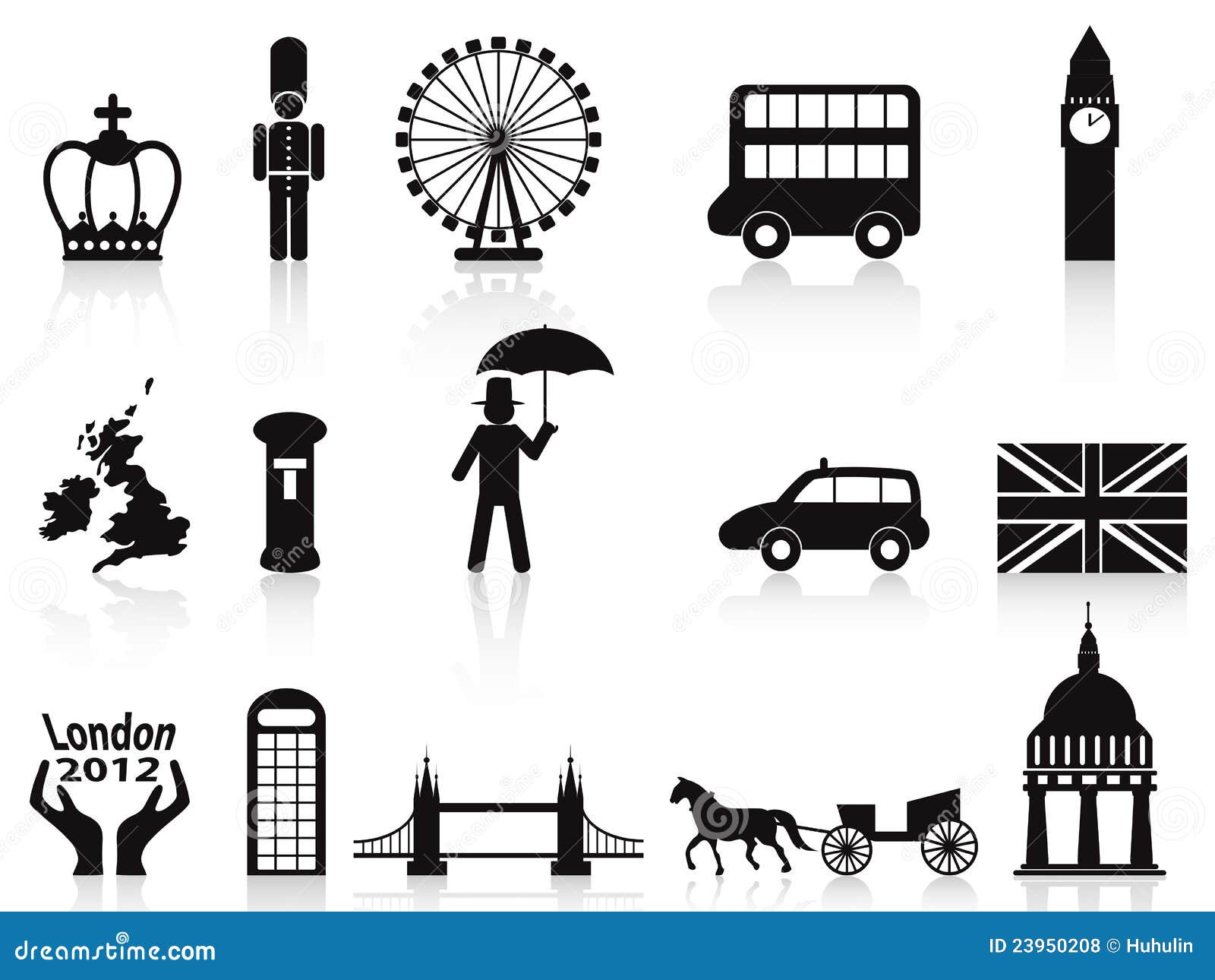 London icons set editorial stock photo. Illustration of symbol 23950208